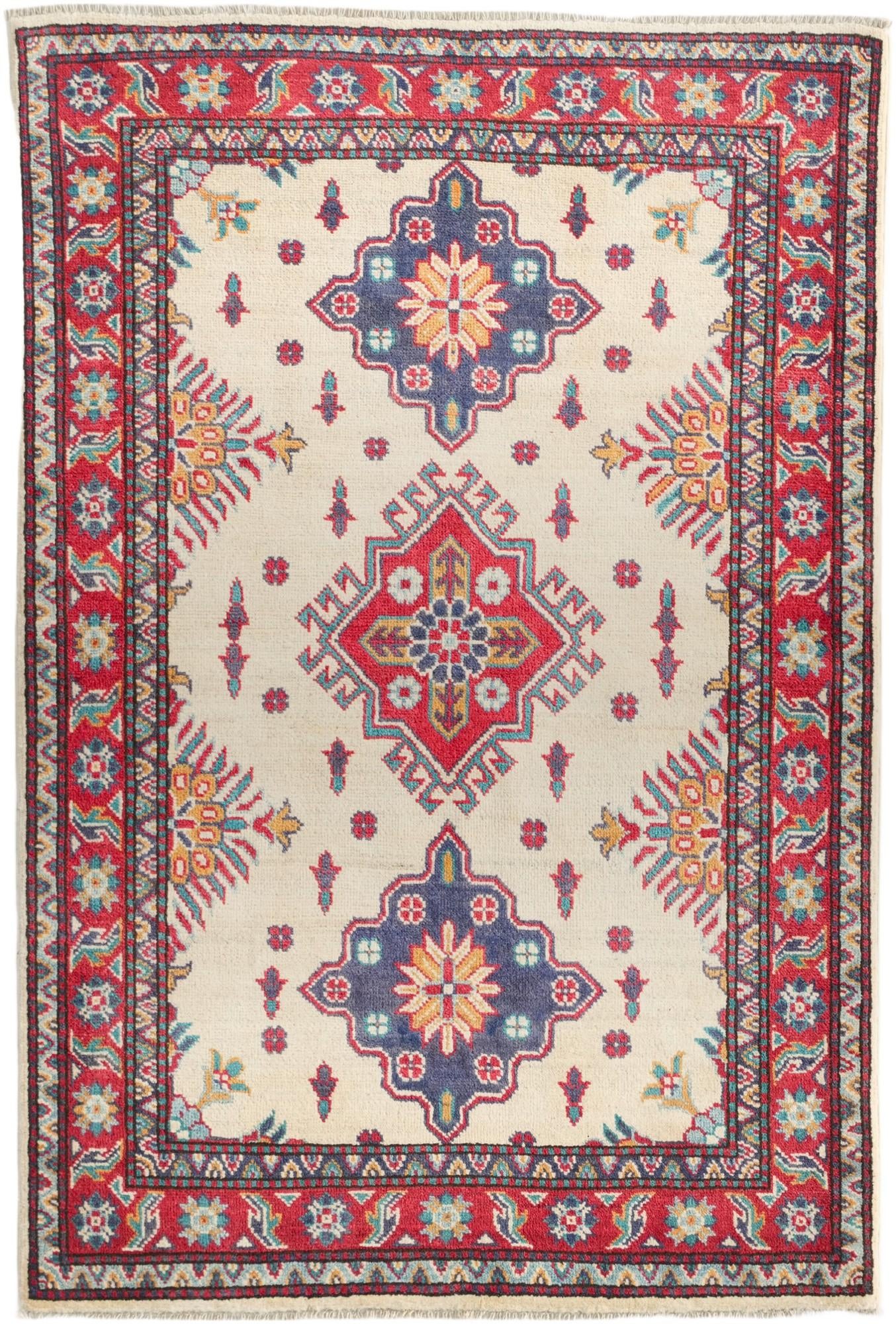 3' 3 x 4' 10 Hand Knotted Kazak Rug