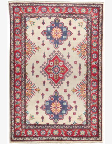 3' 3 x 4' 10 Hand Knotted Kazak Rug