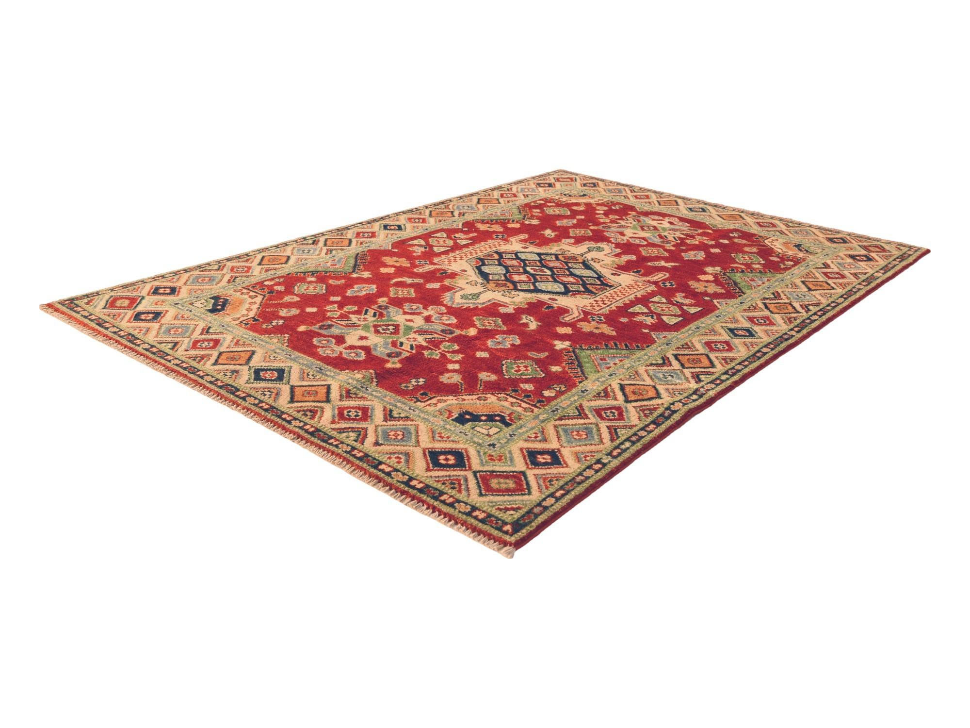 4' 1 x 5' 11 Hand Knotted Kazak Rug