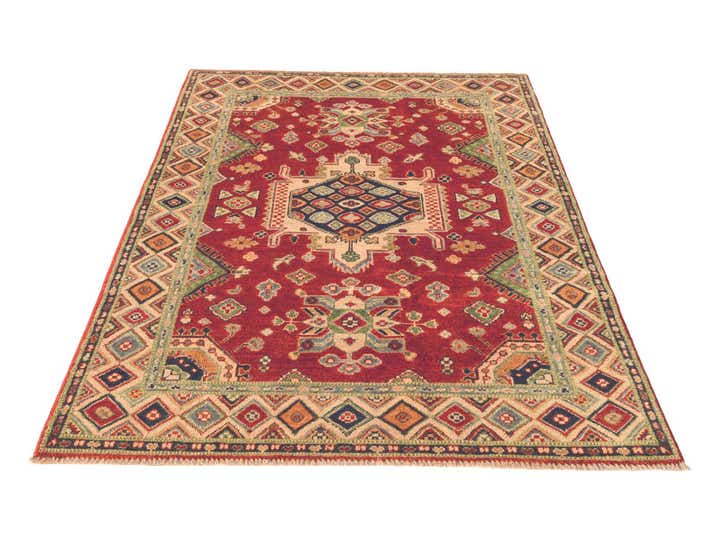 4' 1 x 5' 11 Hand Knotted Kazak Rug