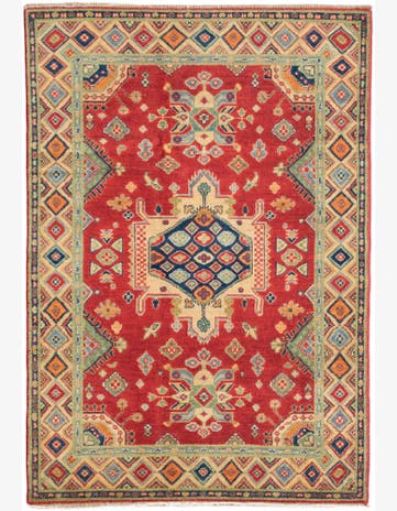 4' 1 x 5' 11 Hand Knotted Kazak Rug