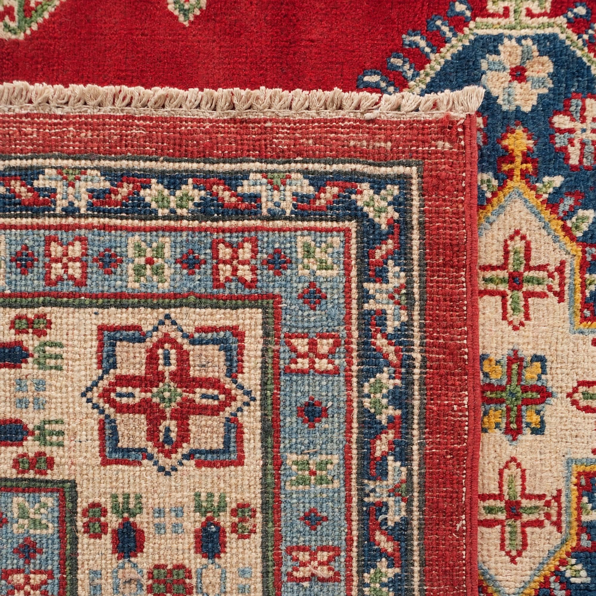 155cm x 200cm Handgeknüpft Kazak Teppich