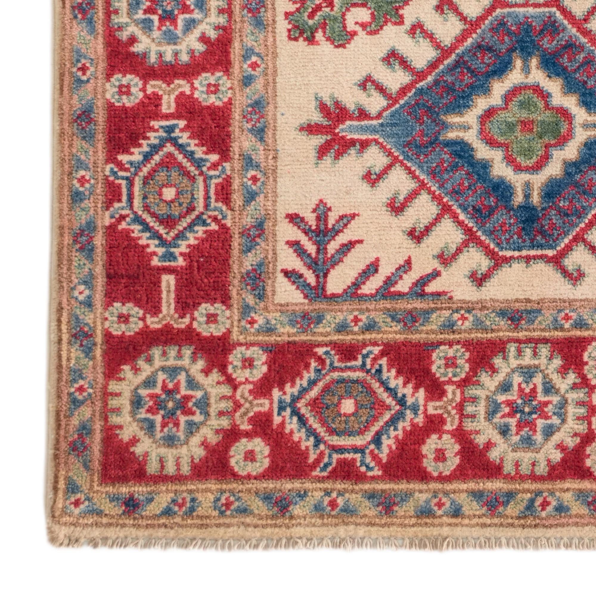 2' 8 x 4' Hand Knotted Kazak Rug