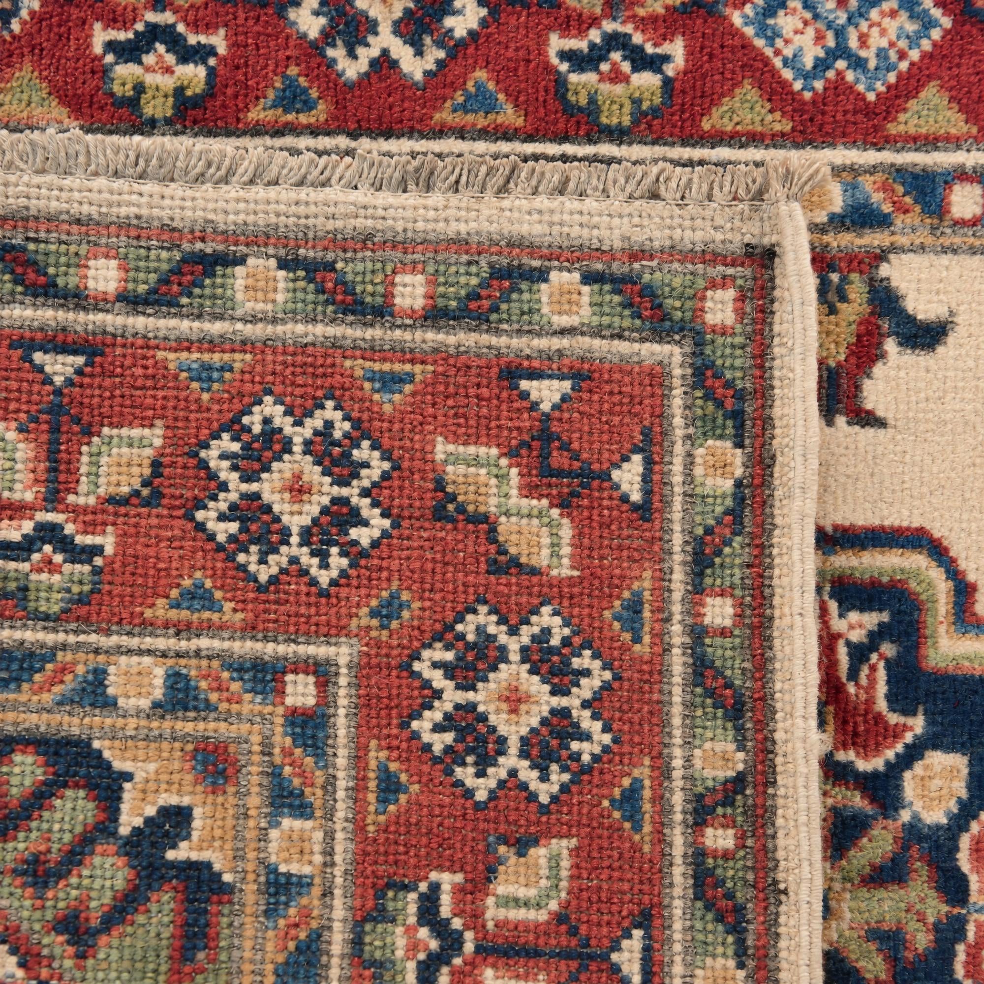 80cm x 125cm Noué main Kazak Tapis