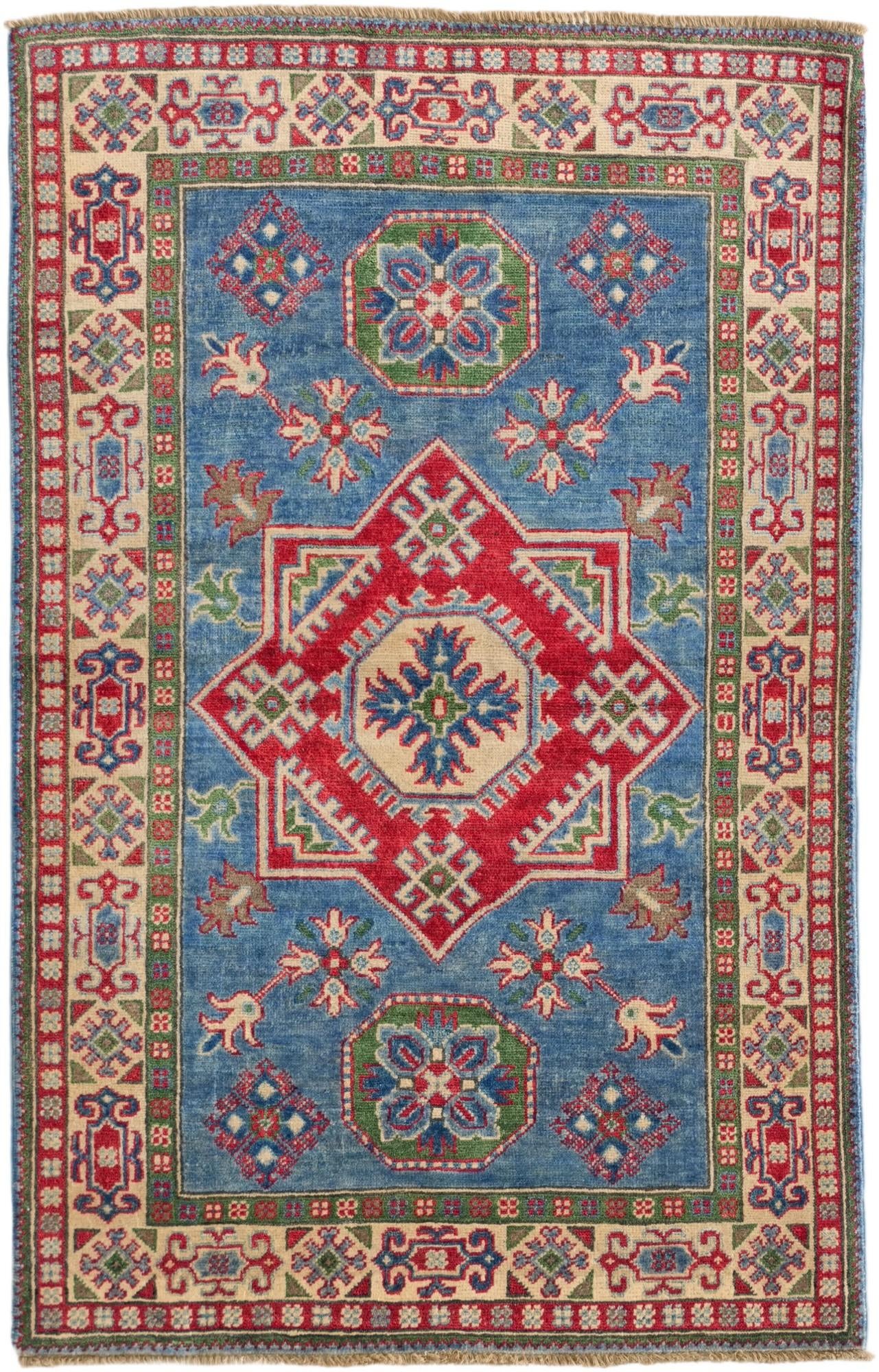 3' 4 x 5' 2 Hand Knotted Kazak Rug