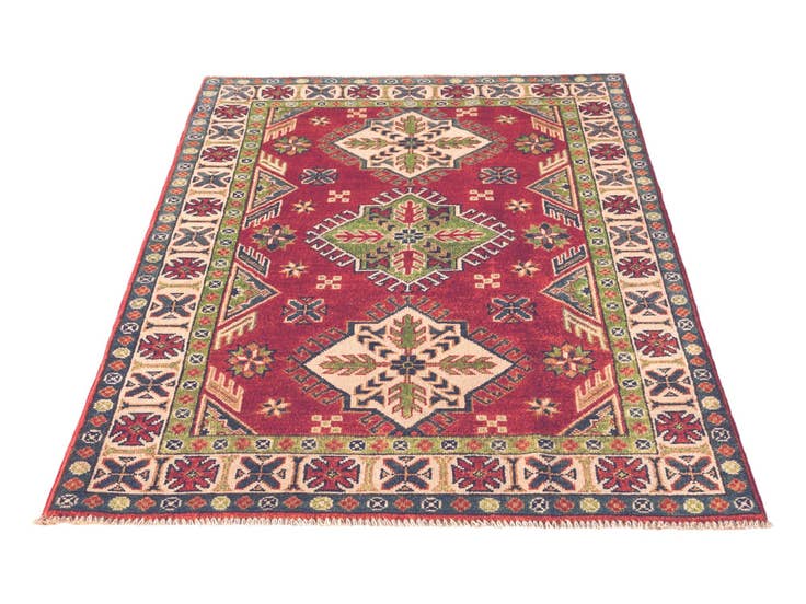 Detail image of 3' 3 x 4' 8 Hand Knotted Kazak Rug