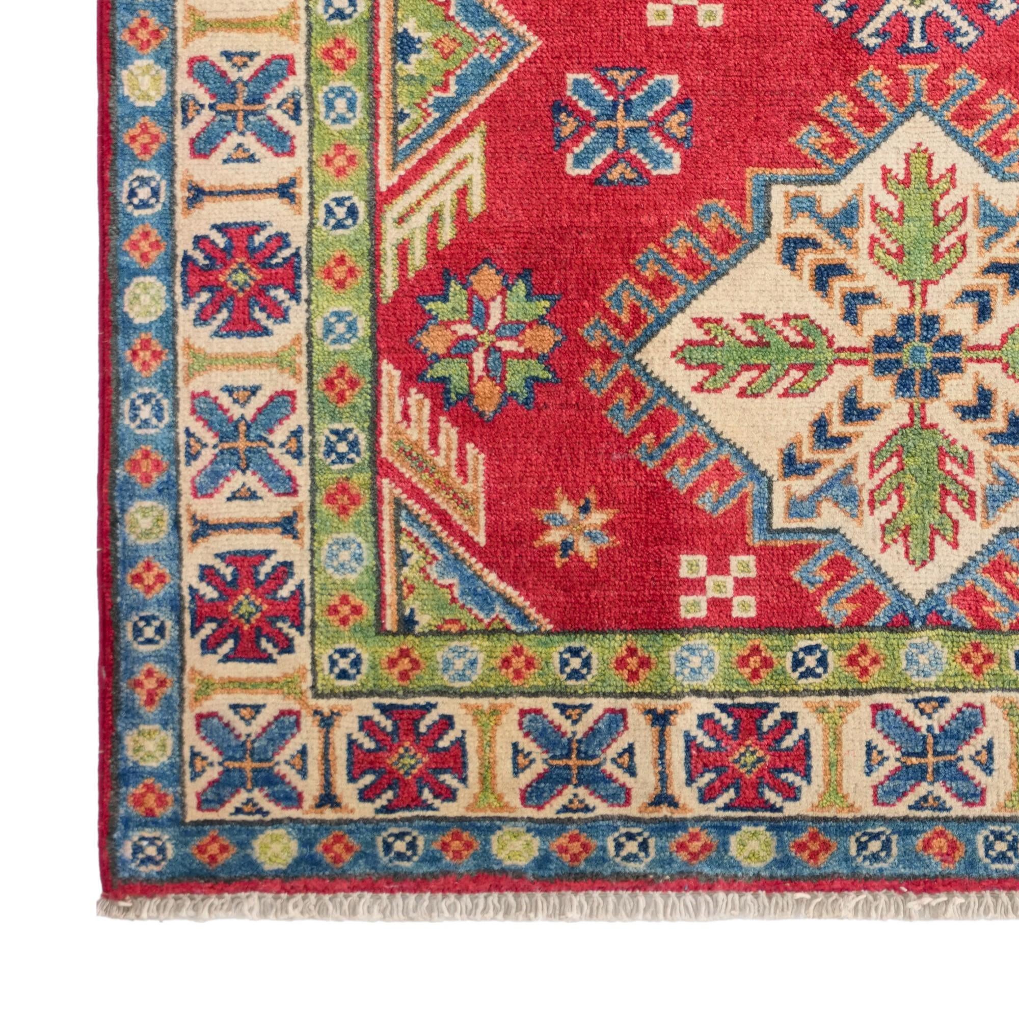 3' 3 x 4' 8 Hand Knotted Kazak Rug