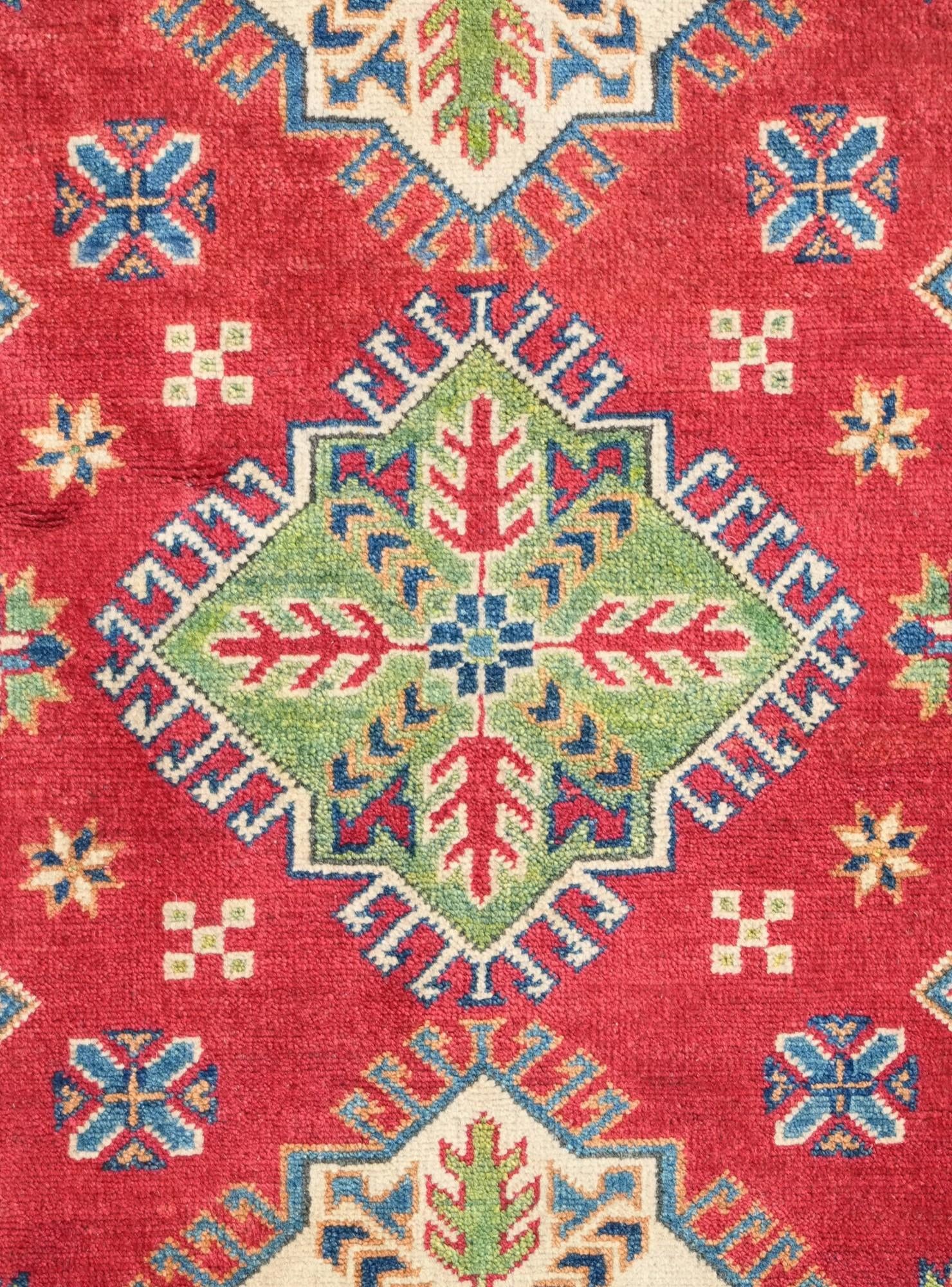 3' 3 x 4' 8 Hand Knotted Kazak Rug
