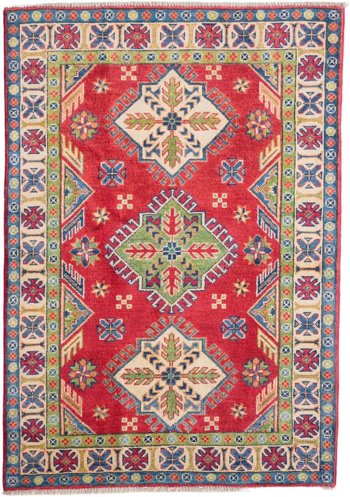 3' 3 x 4' 8 Hand Knotted Kazak Rug