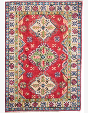 3' 3 x 4' 8 Hand Knotted Kazak Rug