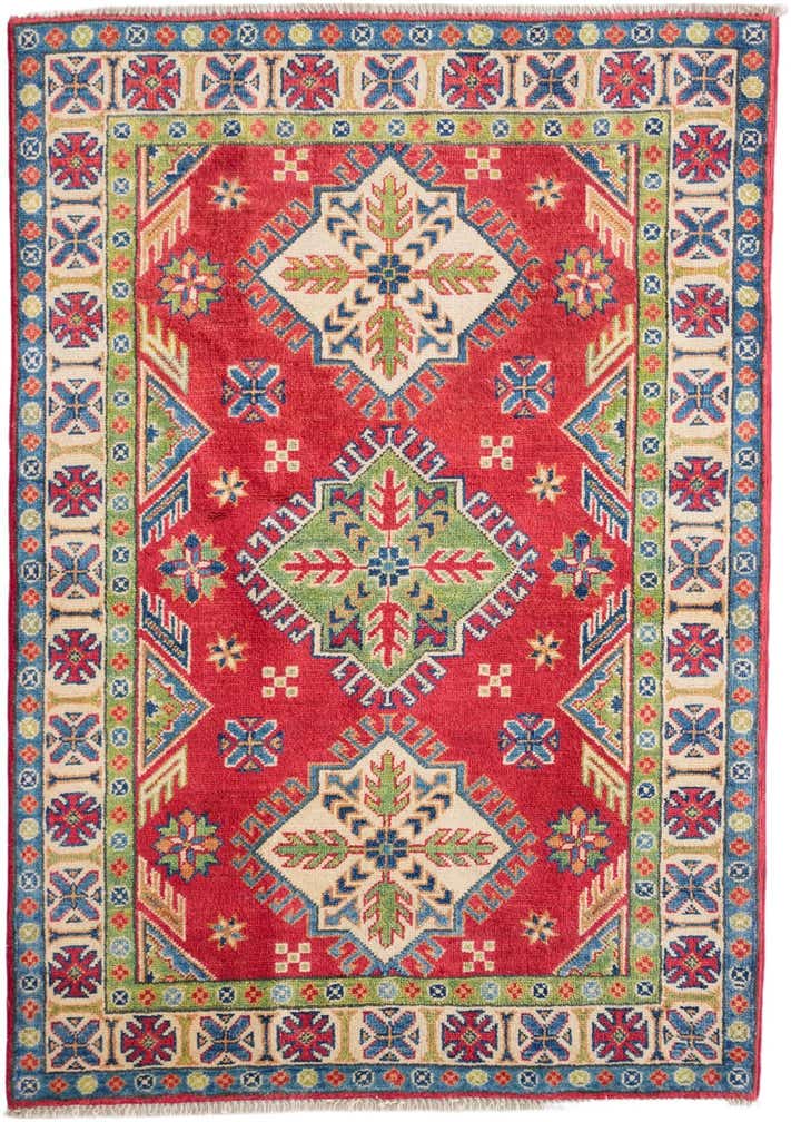 3' 3 x 4' 8 Hand Knotted Kazak Rug