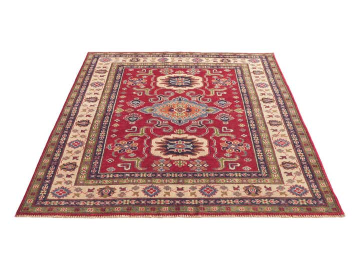 5' 2 x 6' 9 Hand Knotted Kazak Rug