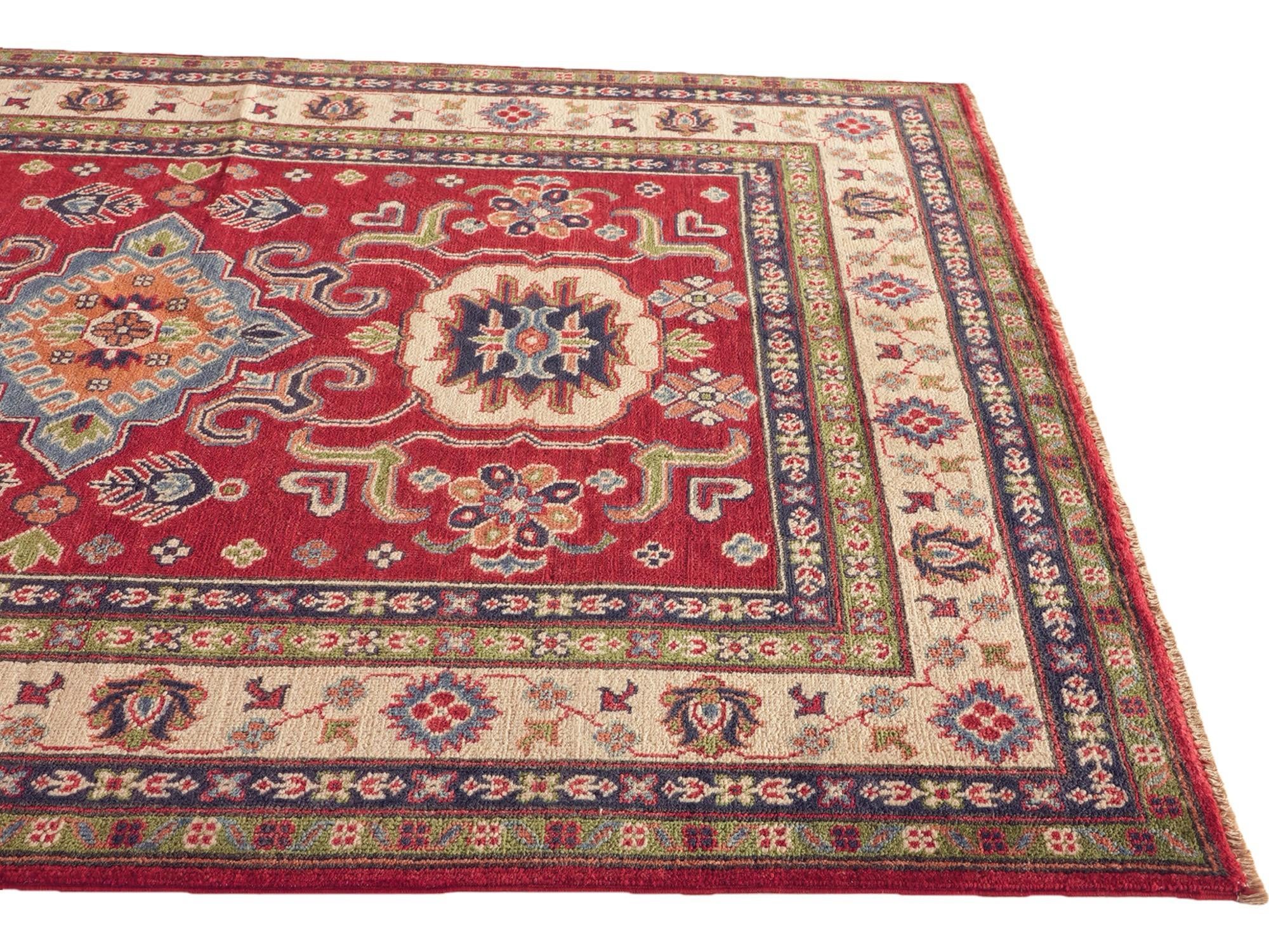 155cm x 205cm Hand Knotted Kazak Rug