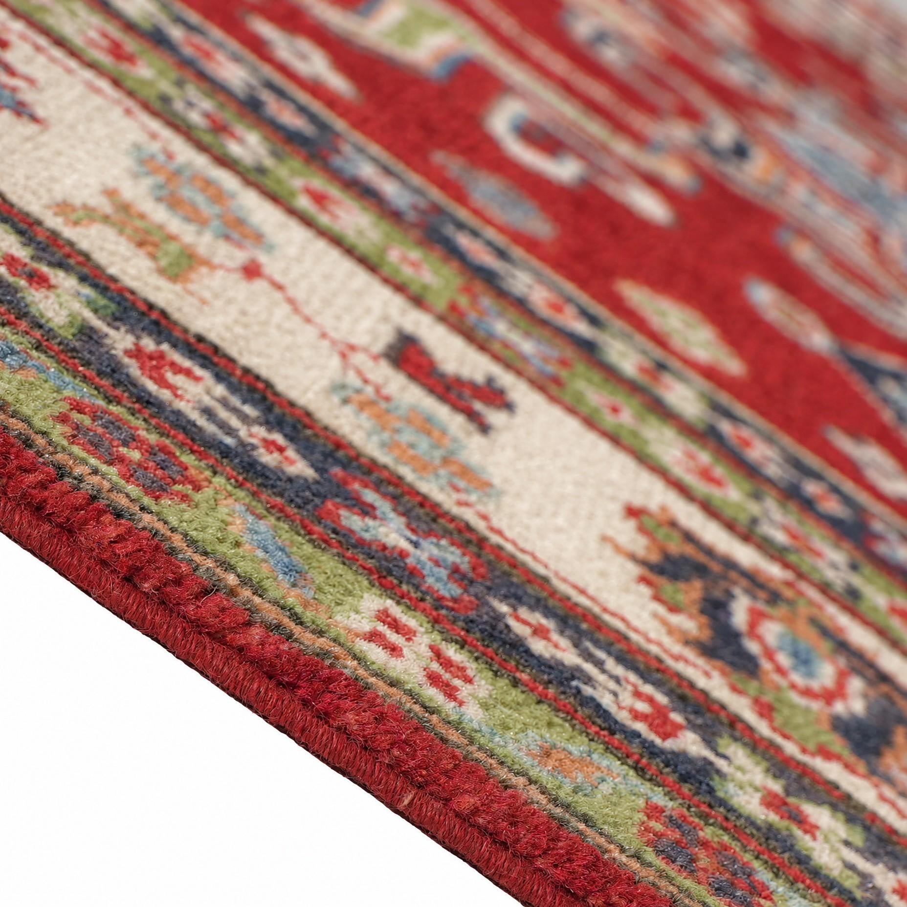 155cm x 205cm Hand Knotted Kazak Rug