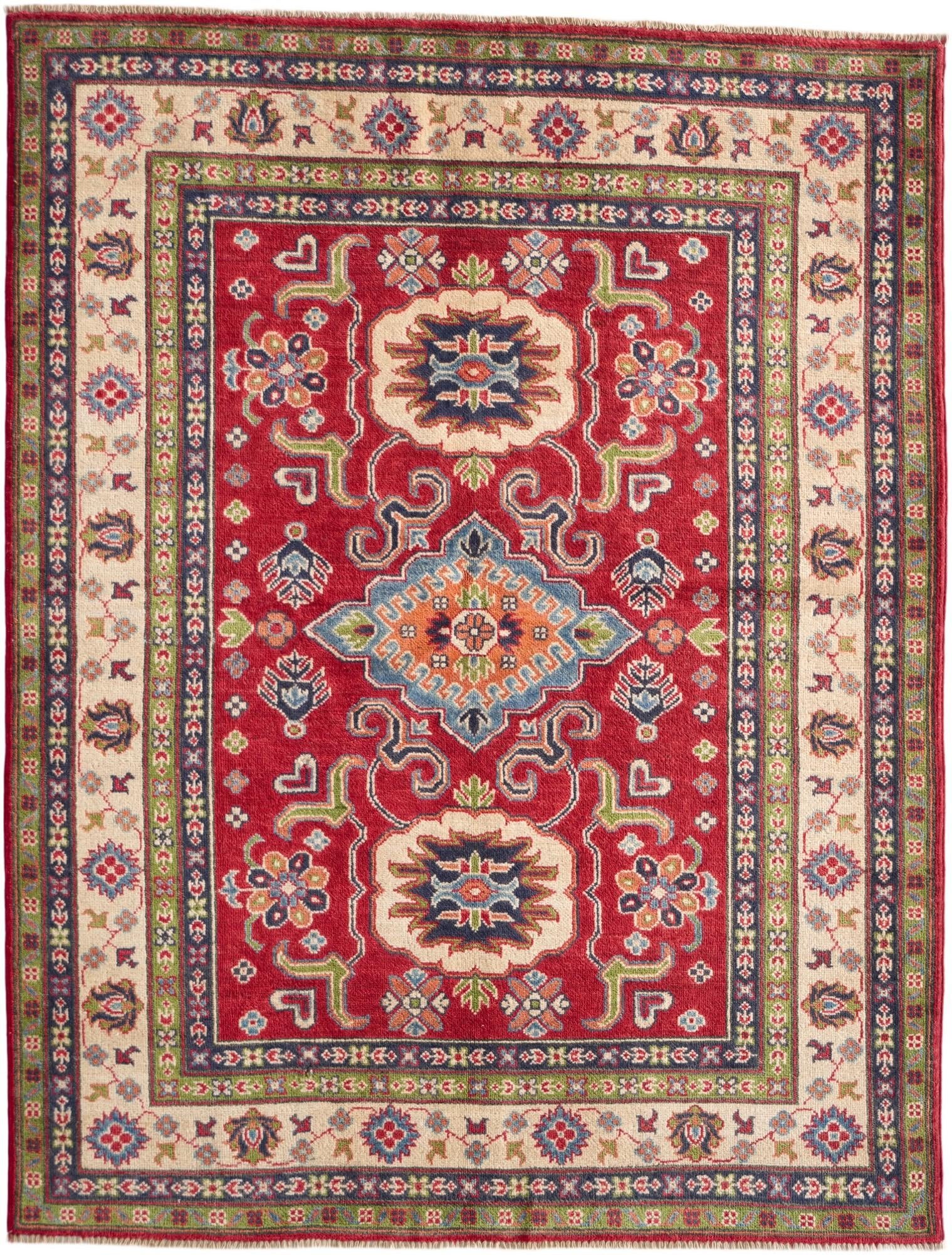5' 2 x 6' 9 Hand Knotted Kazak Rug