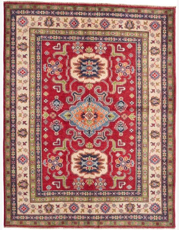 5' 2 x 6' 9 Hand Knotted Kazak Rug