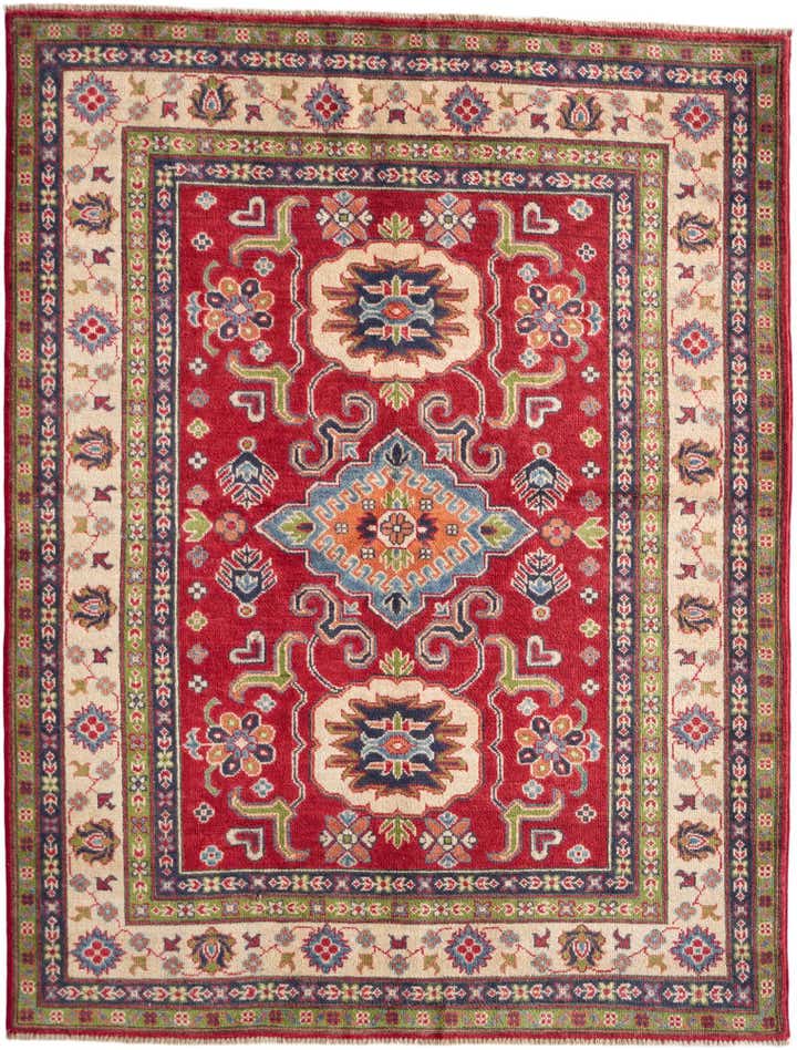 5' 2 x 6' 9 Hand Knotted Kazak Rug