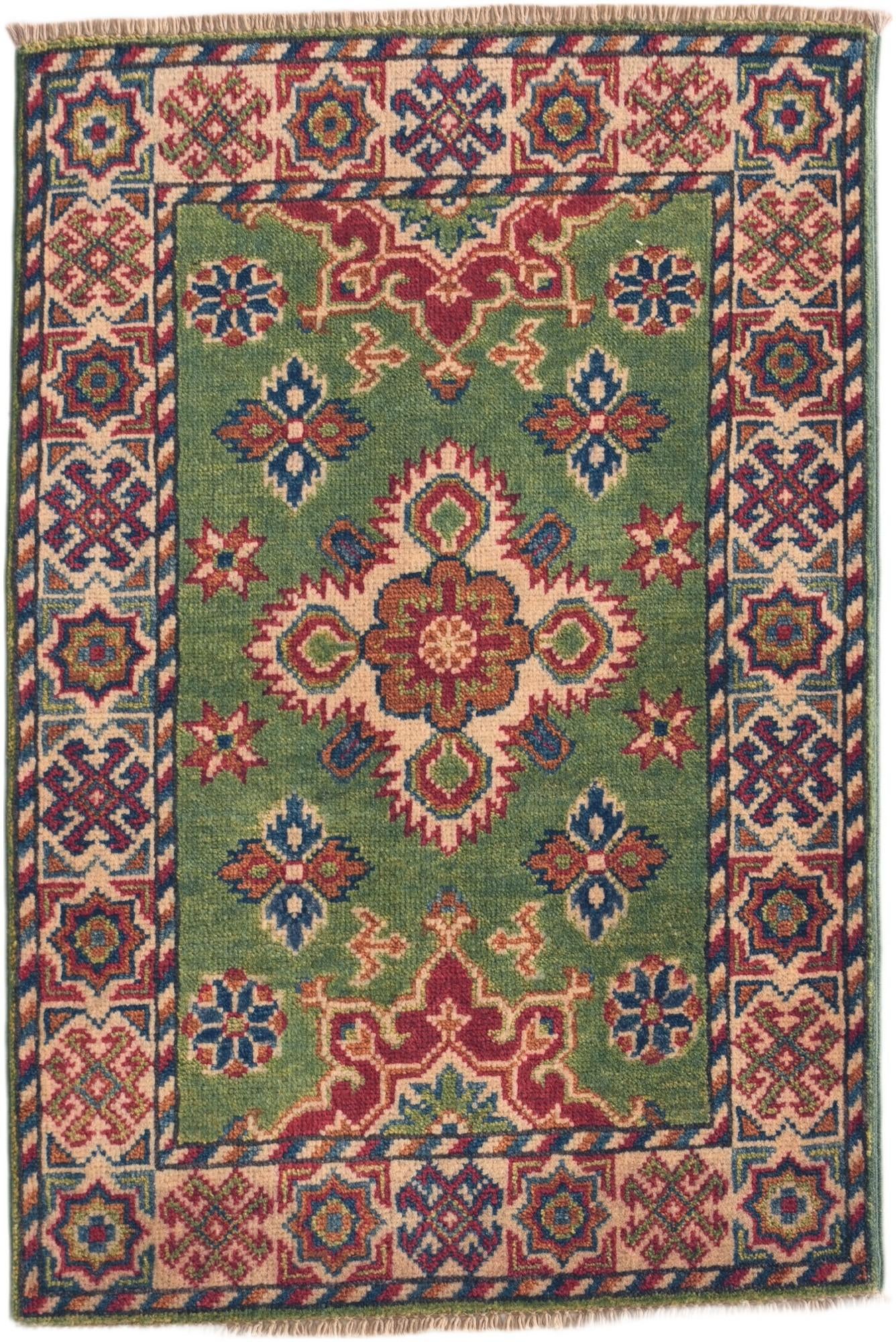 2' x 3' 1 Hand Knotted Kazak Rug