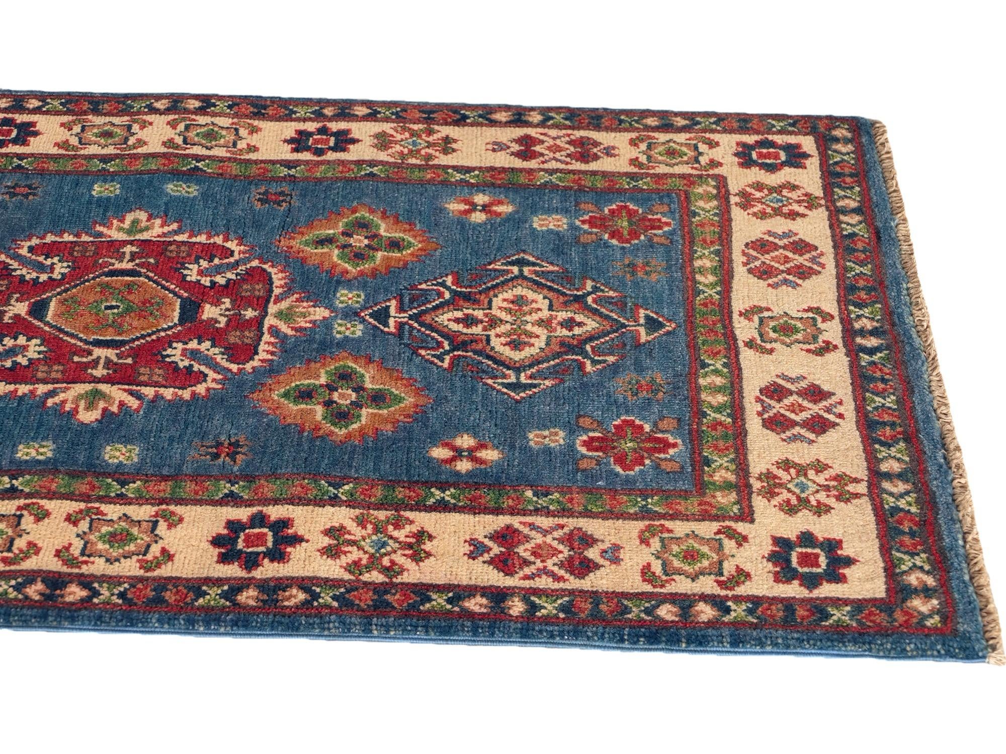 80cm x 125cm Hand Knotted Kazak Rug