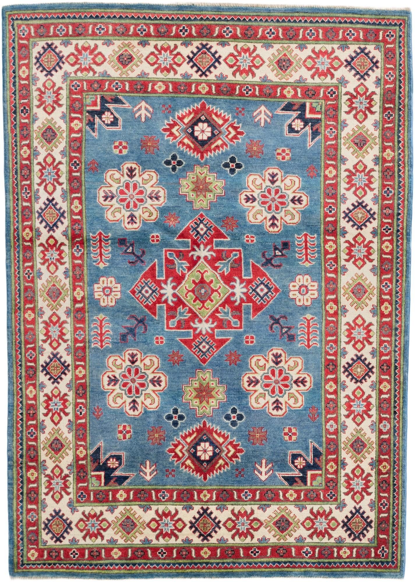 5' x 7' 1 Hand Knotted Kazak Rug