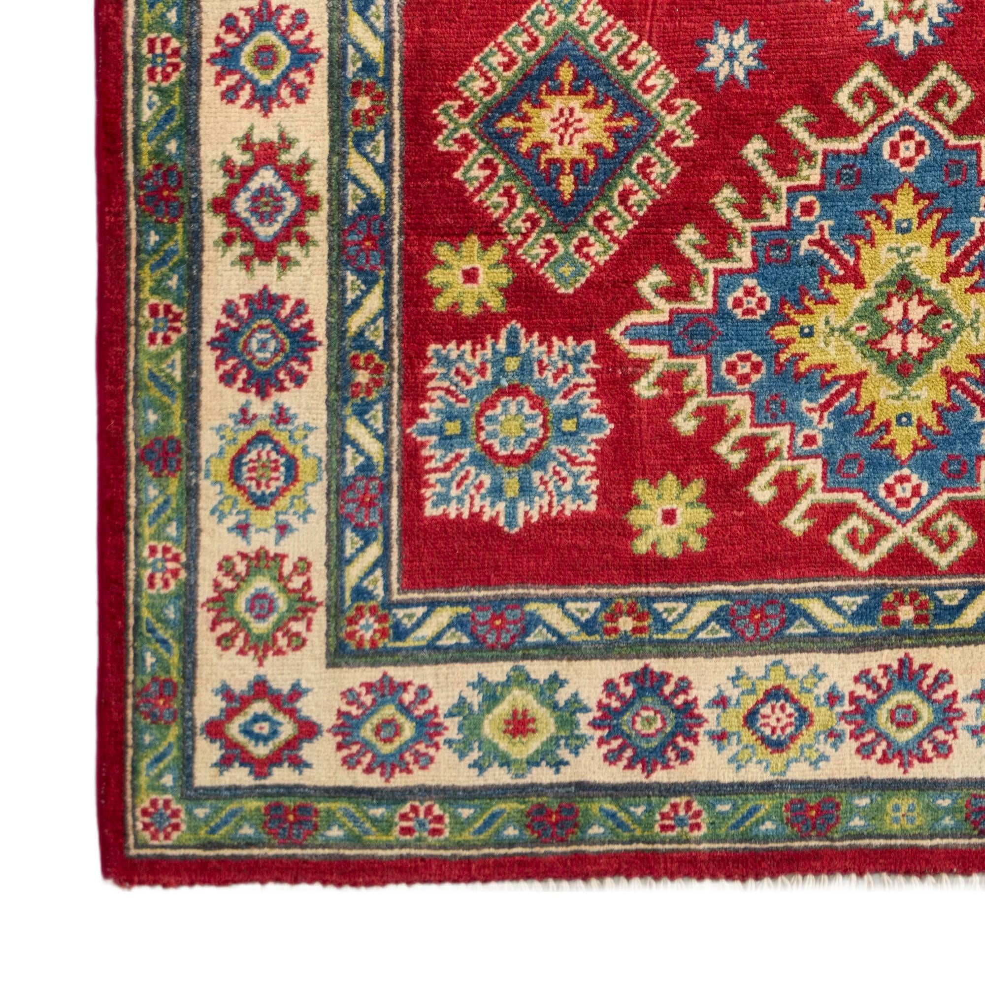 Detail image 7 of 10: 3' 8 x 5' 11 Hand Knotted Kazak Rug