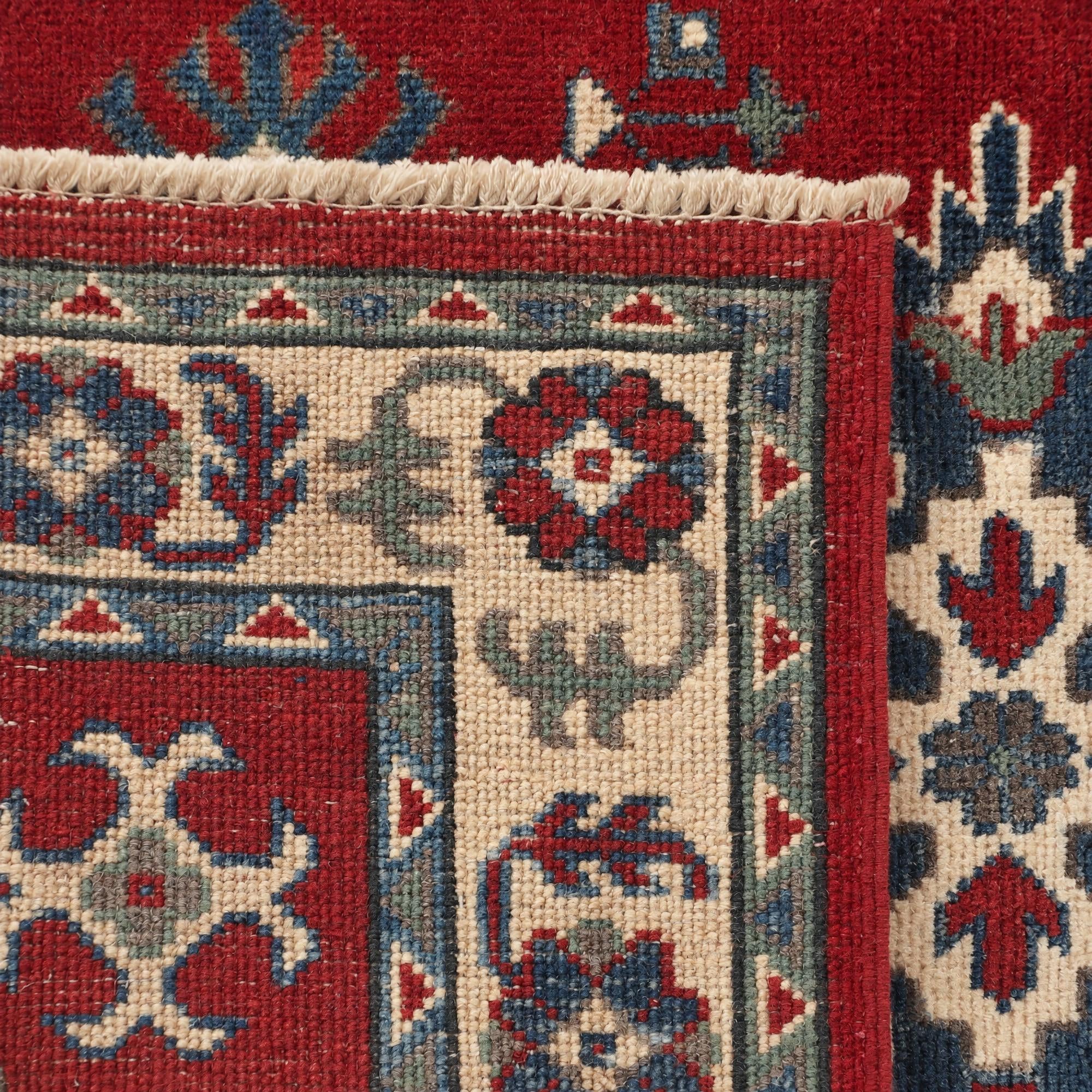 80cm x 125cm Hand Knotted Kazak Rug