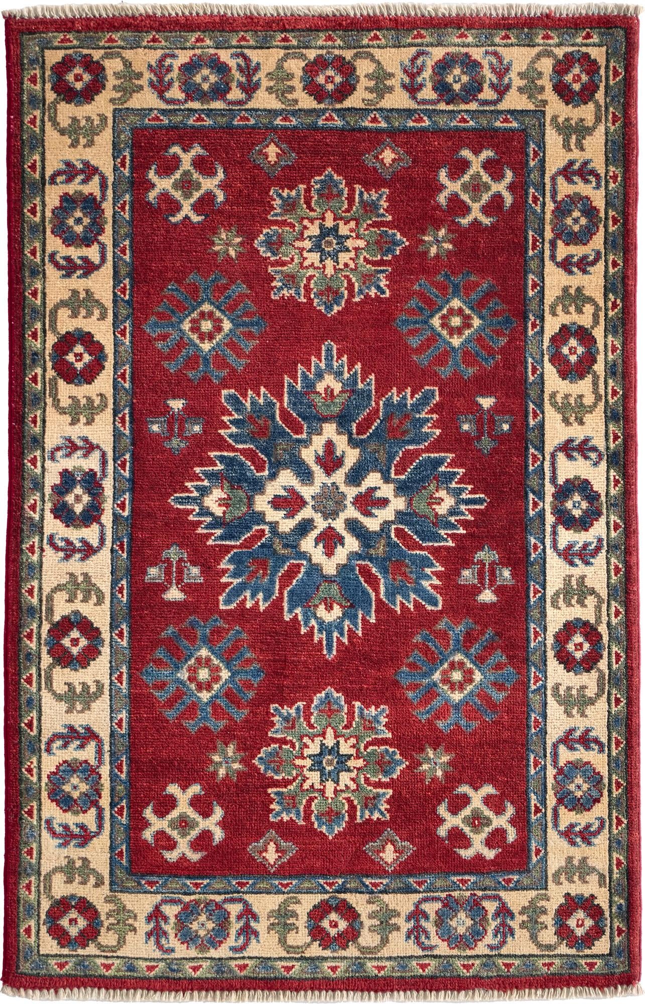 Detail image 2 of 10: 2' 8 x 4' 2 Hand Knotted Kazak Rug