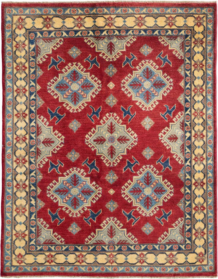 Detailansicht von 150cm x 190cm Handgeknüpft Kazak Teppich