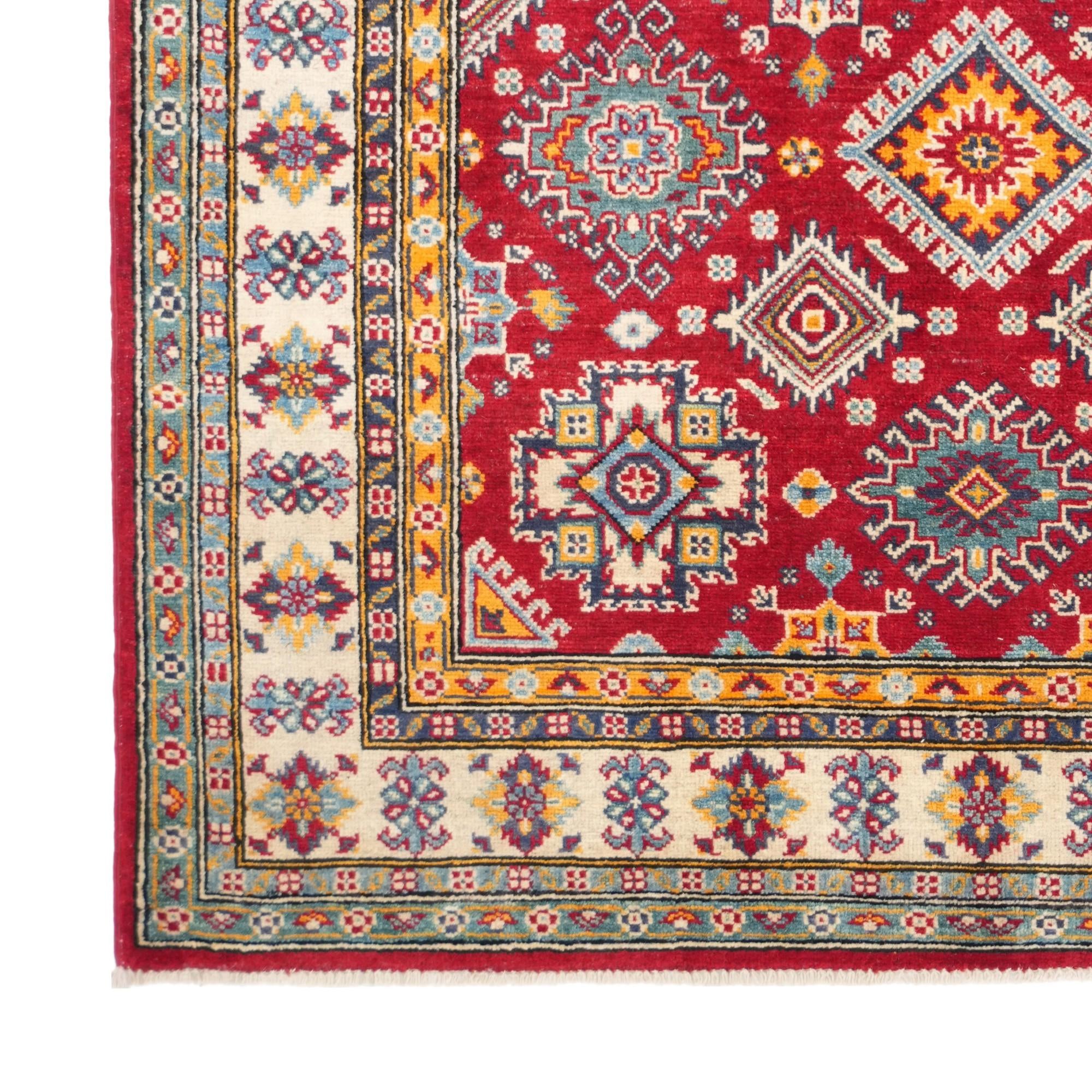 5' 1 x 6' 7 Hand Knotted Kazak Rug
