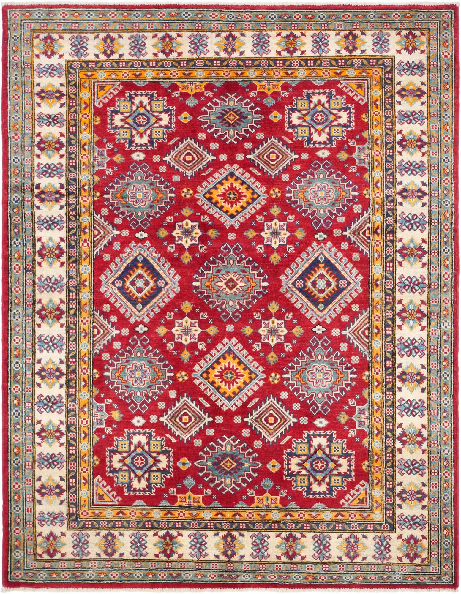 5' 1 x 6' 7 Hand Knotted Kazak Rug