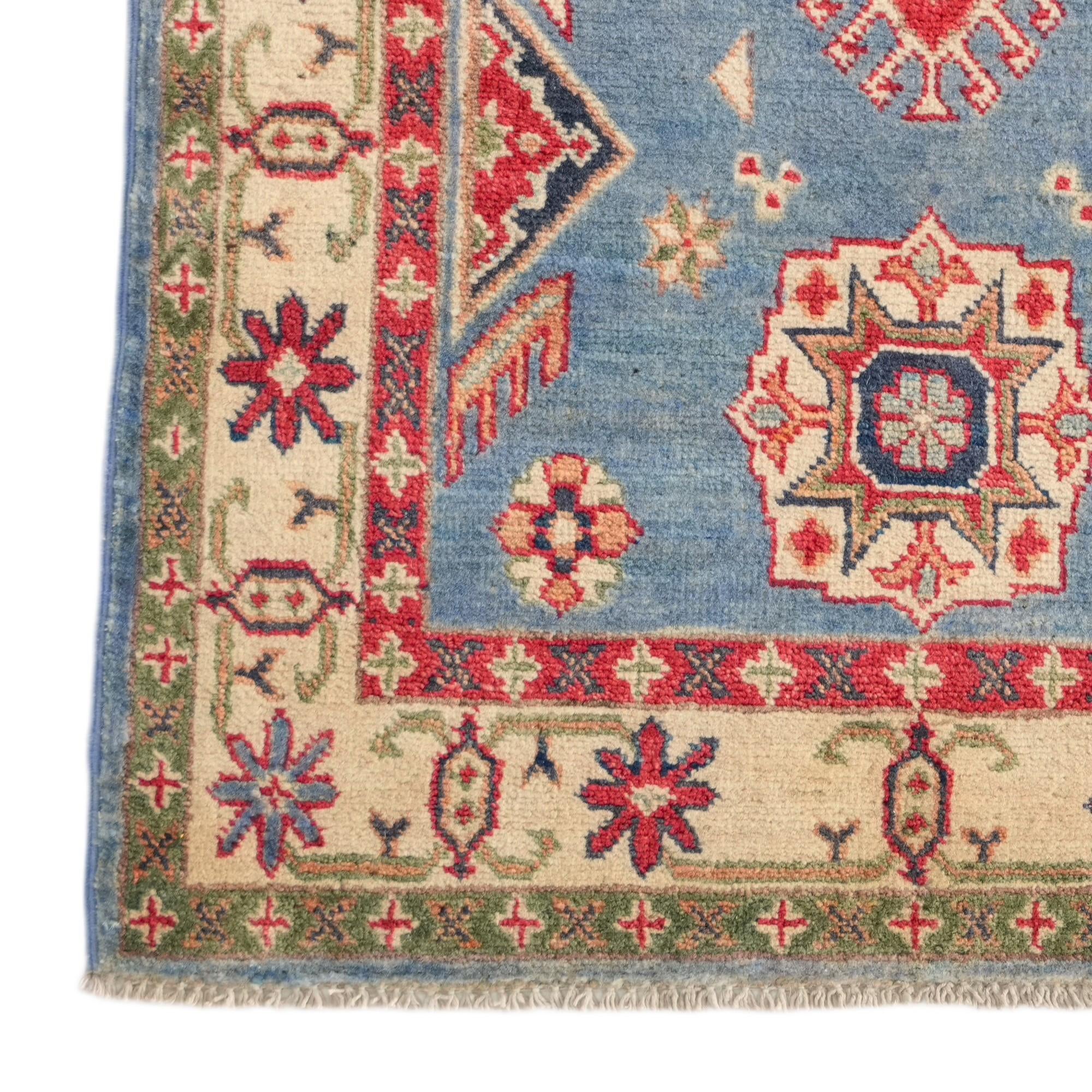 2' 7 x 4' Hand Knotted Kazak Rug