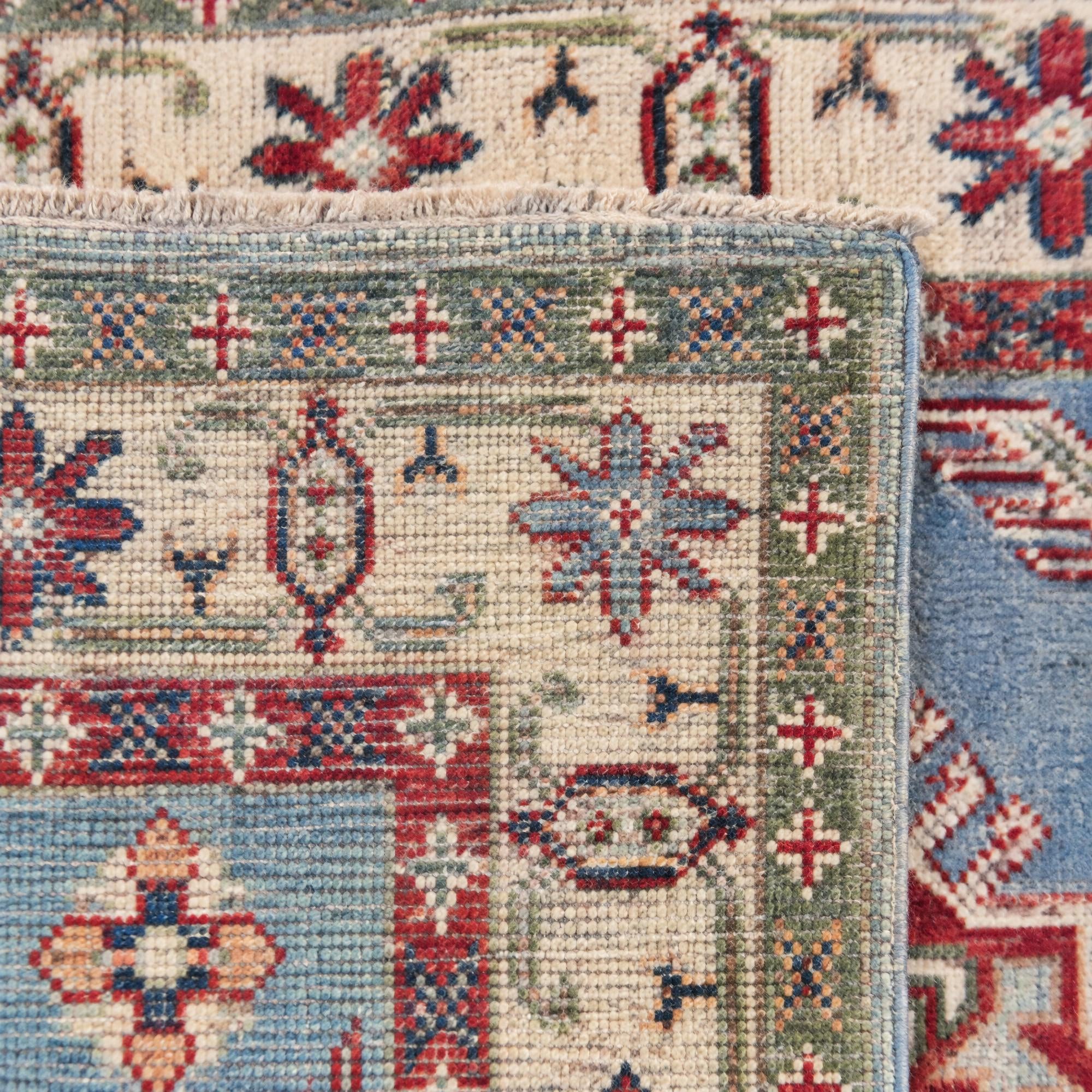 Detail image 11 of 11: 2' 7 x 4' Hand Knotted Kazak Rug
