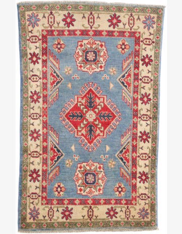 2' 7 x 4' Hand Knotted Kazak Rug