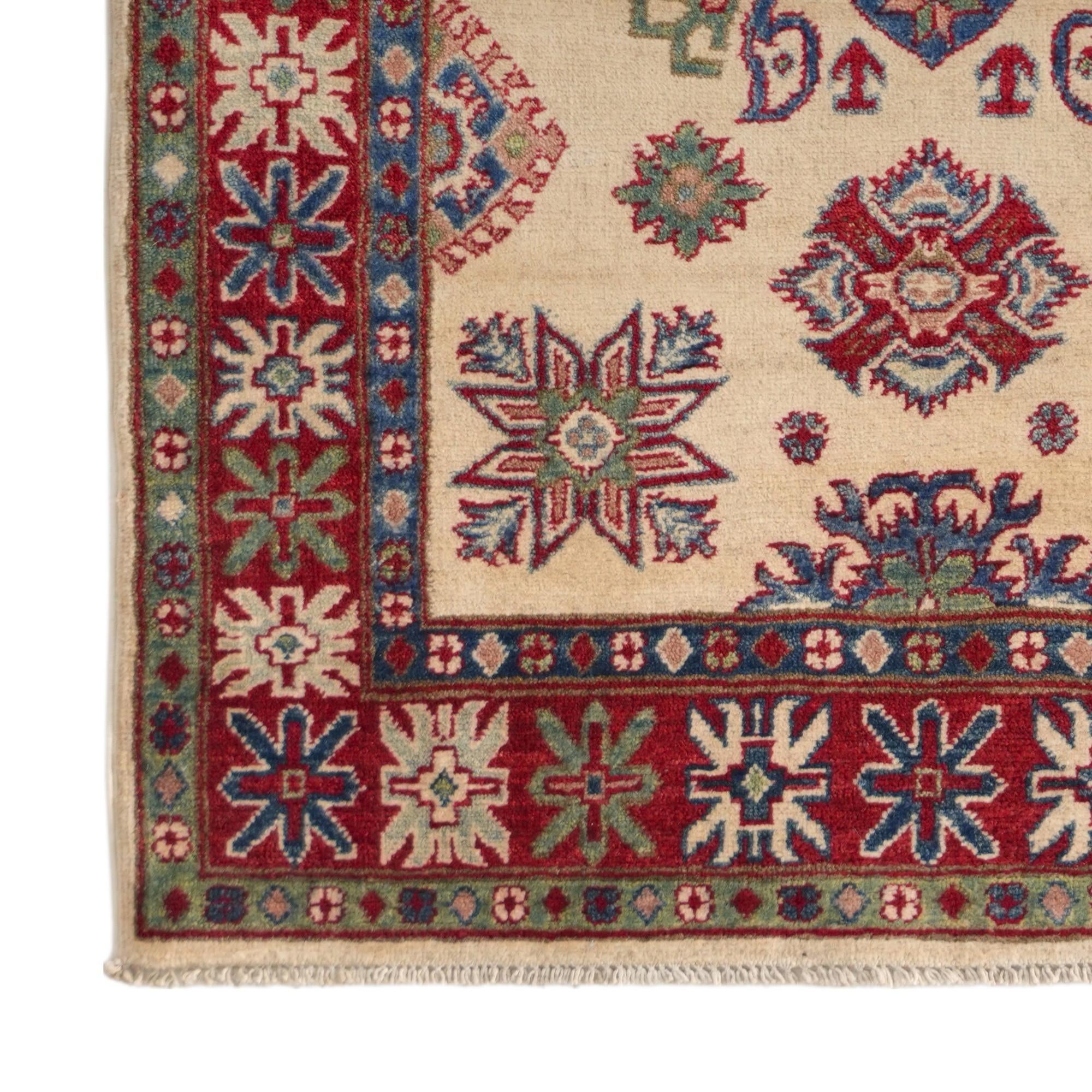 3' 5 x 5' 1 Hand Knotted Kazak Rug