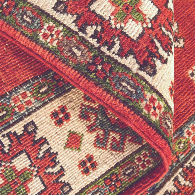 Detail image of 2' 7 x 4' 3 Hand Knotted Kazak Rug