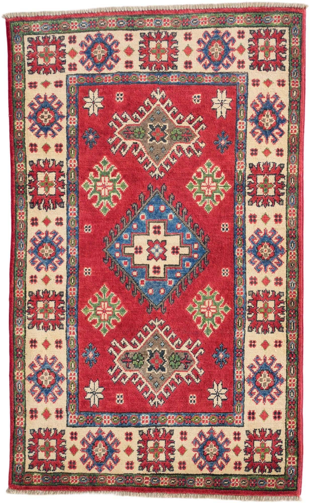 2' 7 x 4' 3 Hand Knotted Kazak Rug