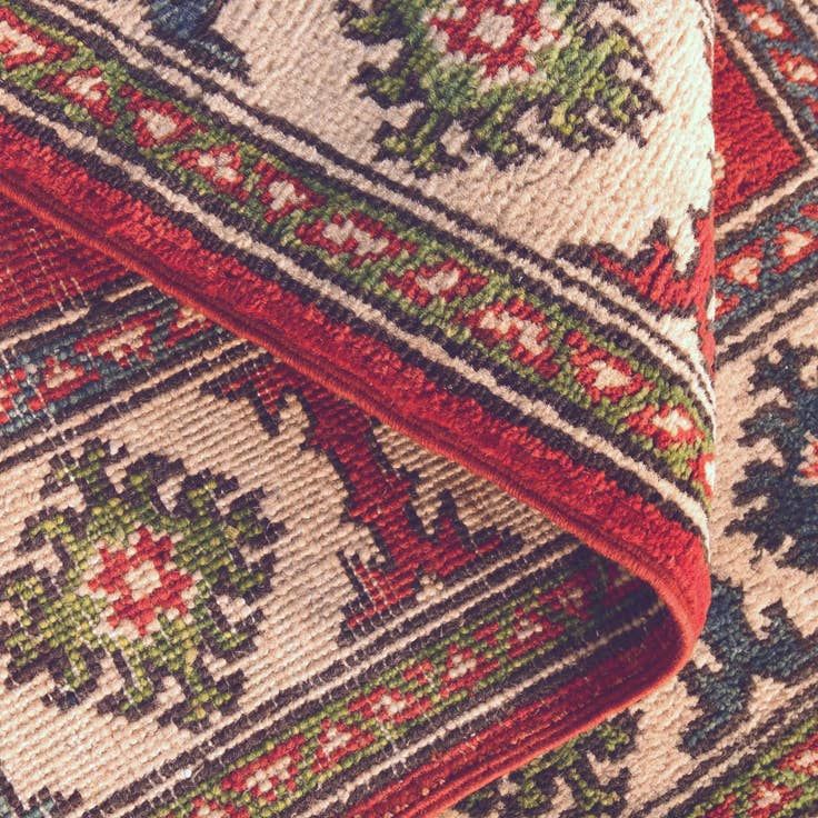 Detail image of 2' 7 x 4' 1 Hand Knotted Kazak Rug