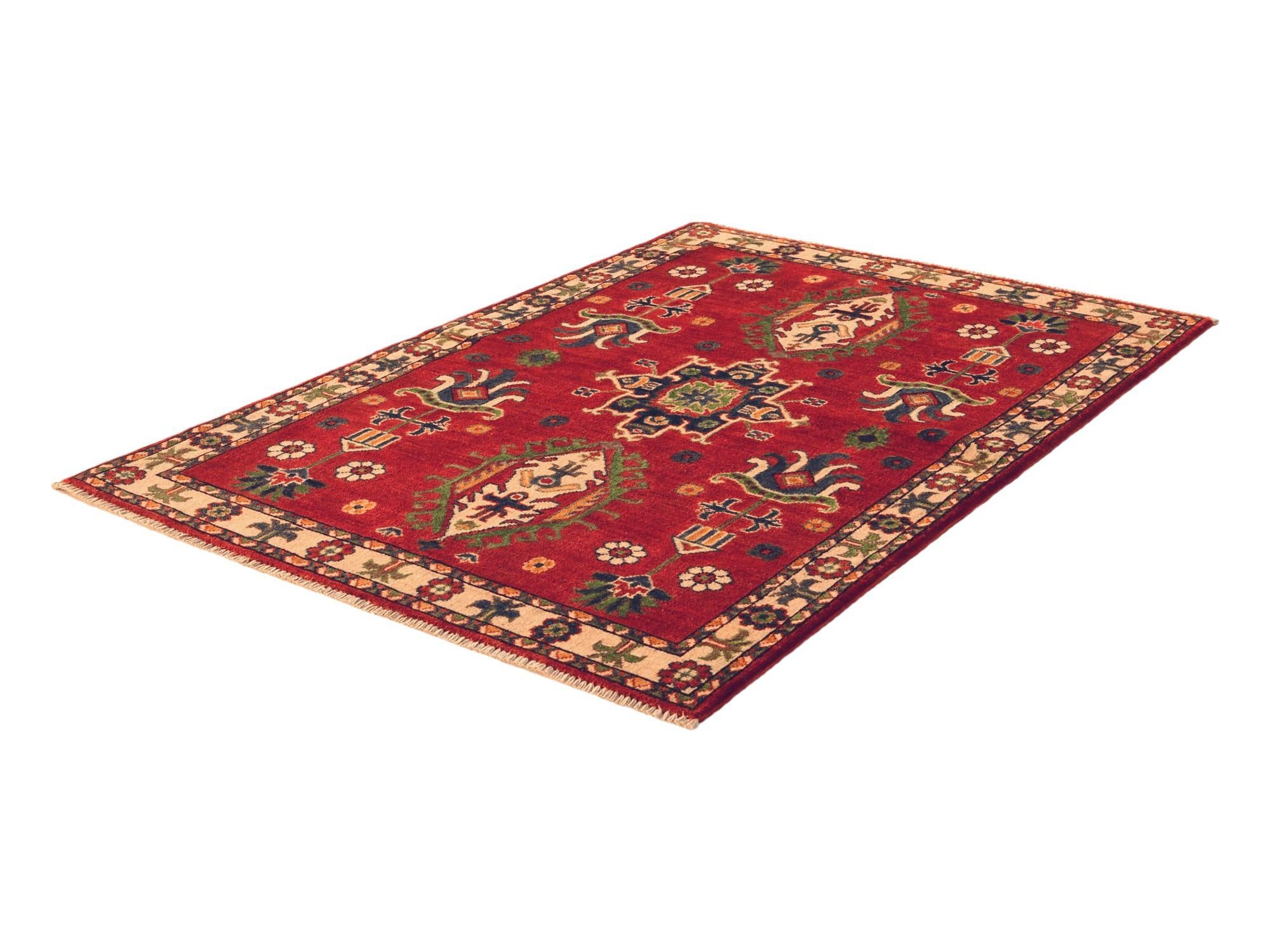 3' 7 x 5' 1 Hand Knotted Kazak Rug