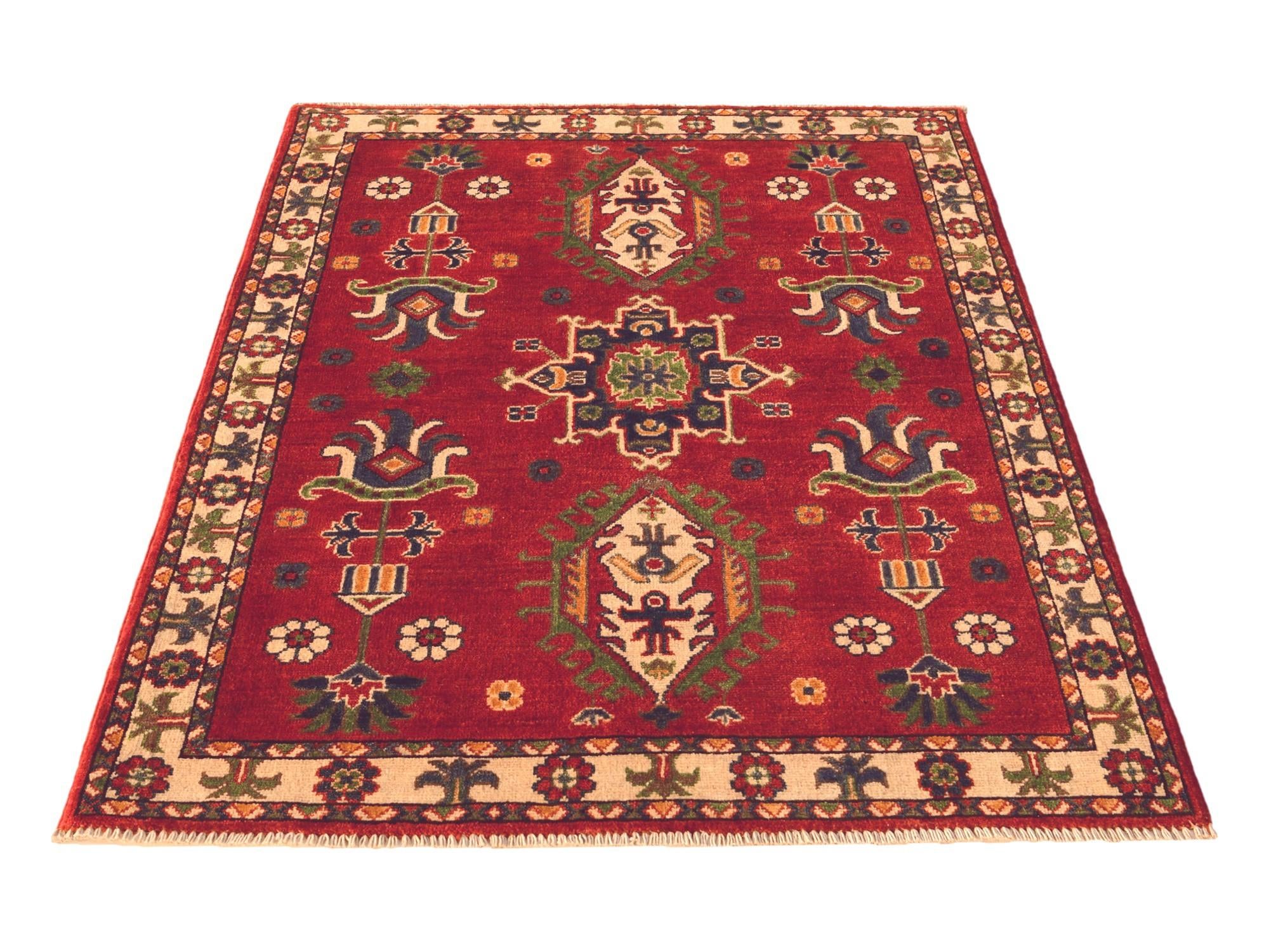 3' 7 x 5' 1 Hand Knotted Kazak Rug