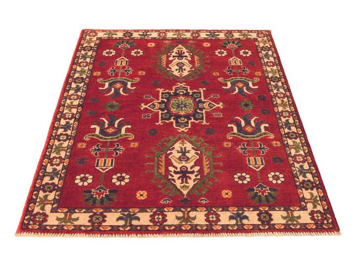 3' 7 x 5' 1 Hand Knotted Kazak Rug