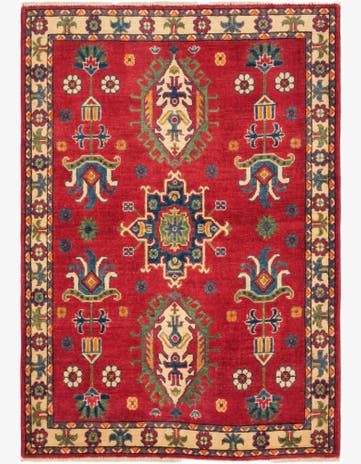 3' 7 x 5' 1 Hand Knotted Kazak Rug