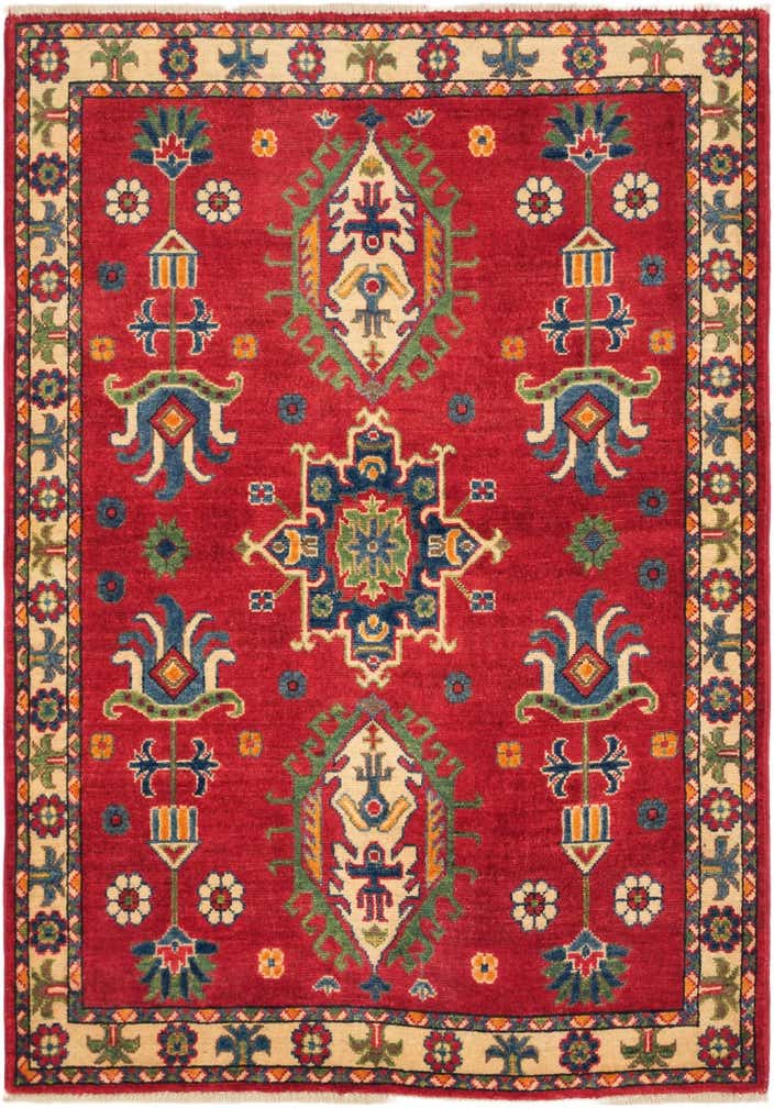 3' 7 x 5' 1 Hand Knotted Kazak Rug