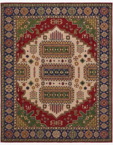 8' 2 x 10' 3 Hand Knotted Kazak Rug