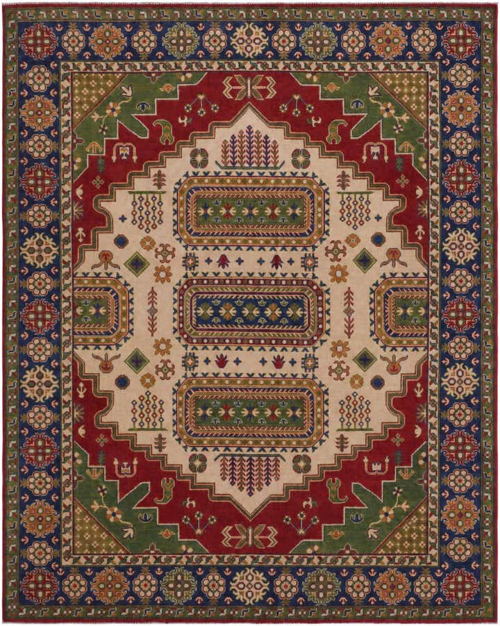 8' 2 x 10' 3 Hand Knotted Kazak Rug