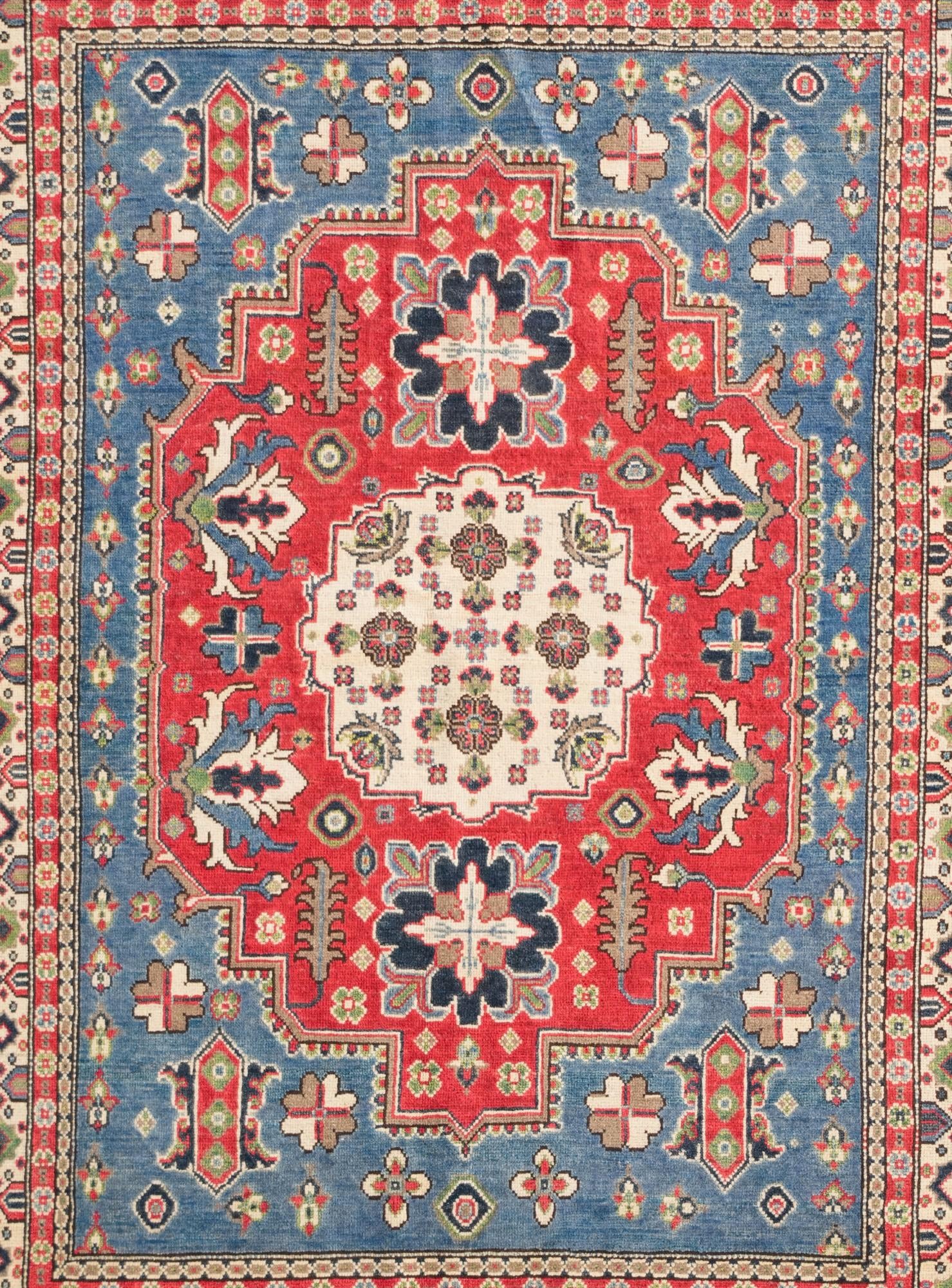 5' 3 x 7' 2 Hand Knotted Kazak Rug