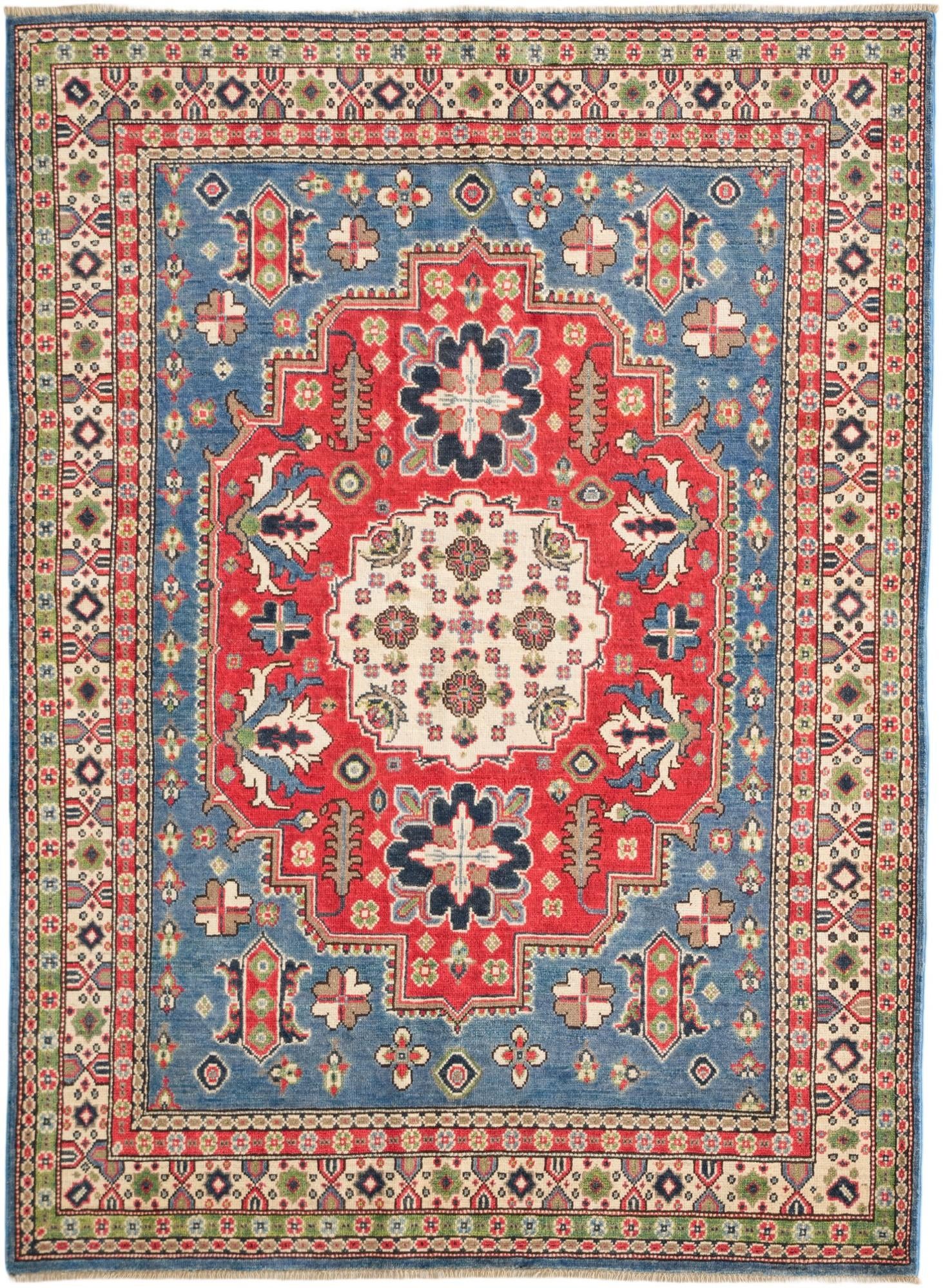 5' 3 x 7' 2 Hand Knotted Kazak Rug