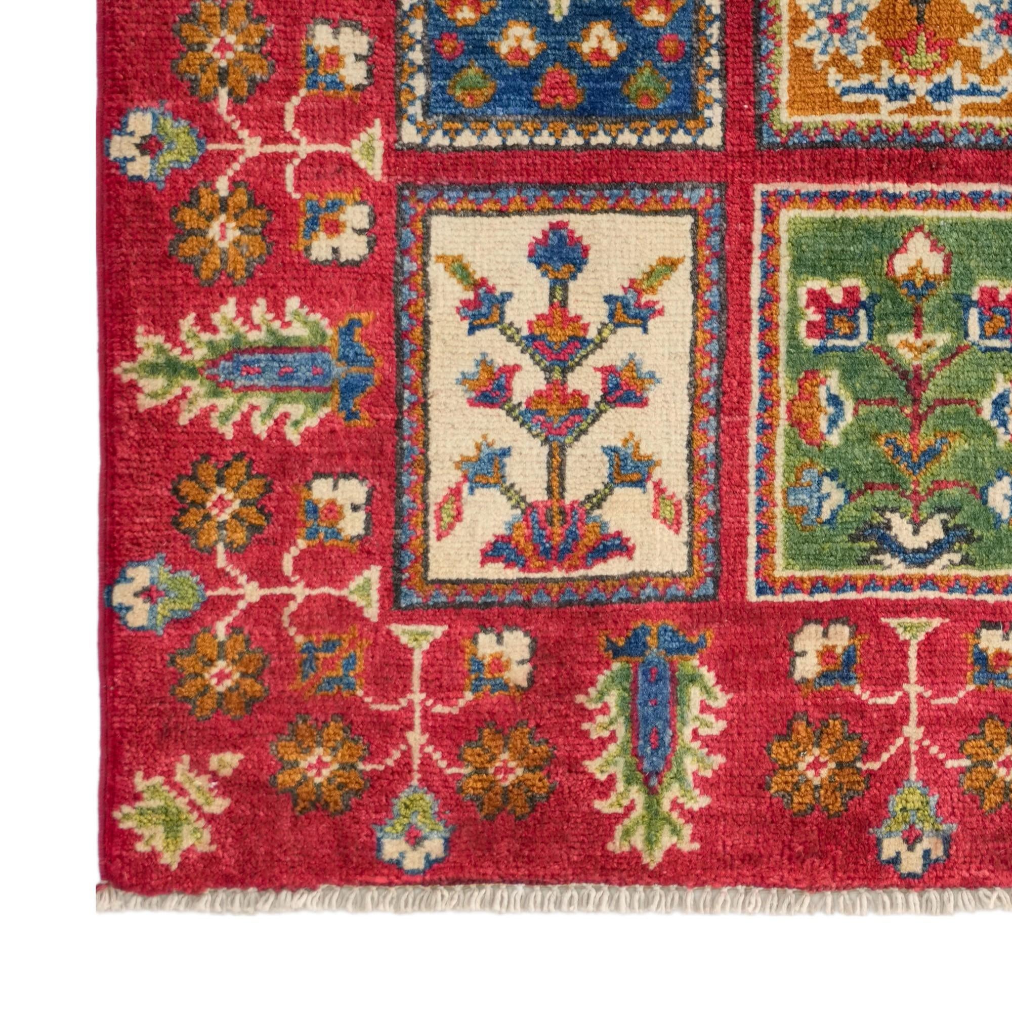 80cm x 125cm Noué main Kazak Tapis