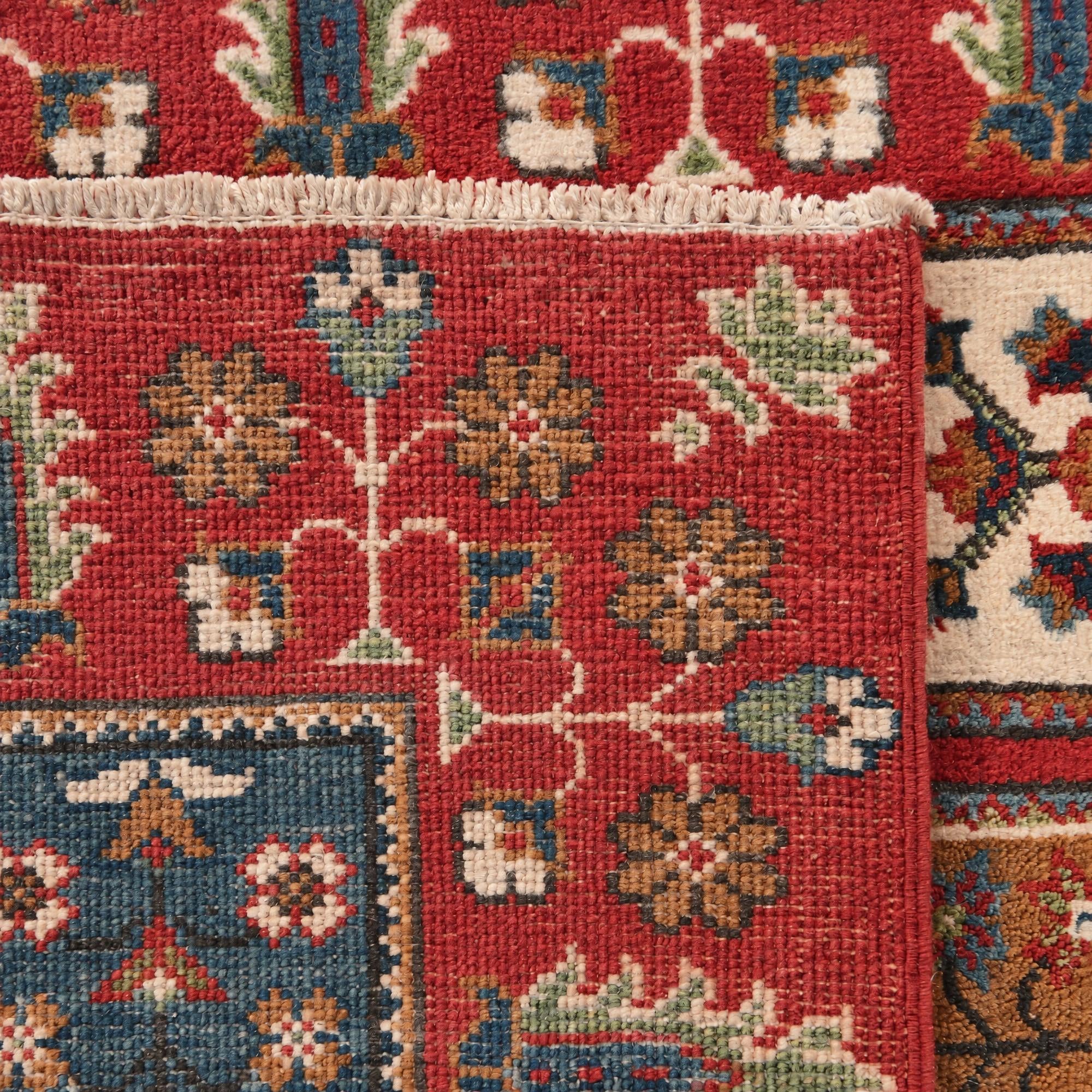 80cm x 125cm Noué main Kazak Tapis