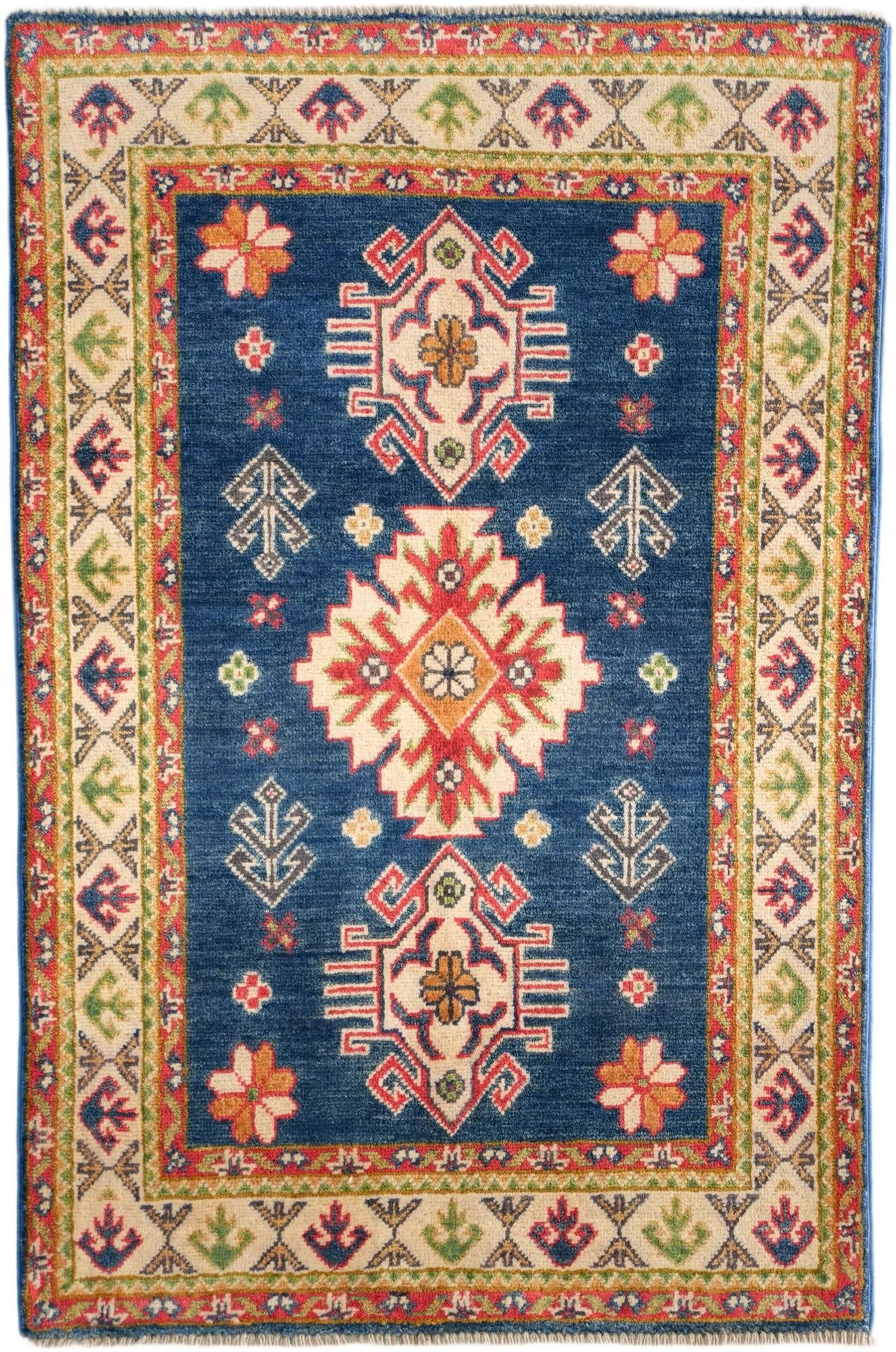 2' 8 x 4' 1 Hand Knotted Kazak Rug