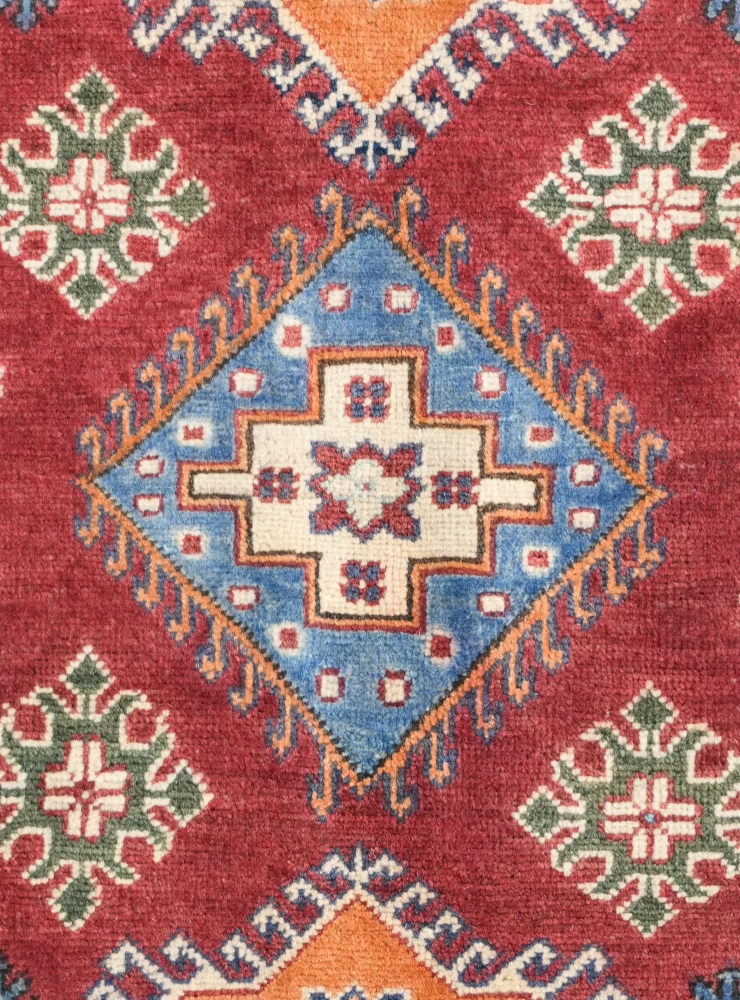 2' 11 x 4' 2 Hand Knotted Kazak Rug